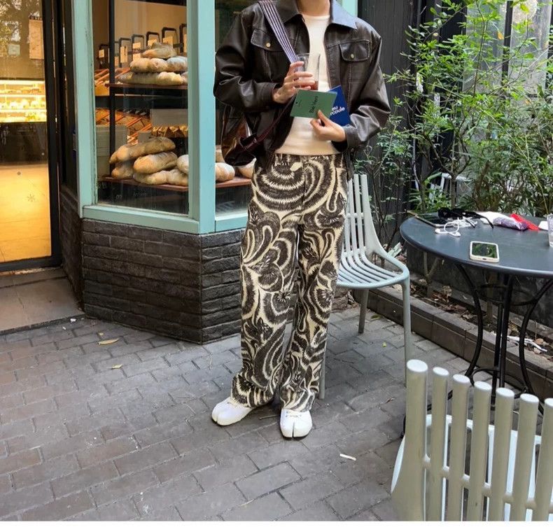 Dries Van Noten DRIES VAN NOTEN size:26 Feather-printed jeans Size 26" / US 2 / IT 38 - 4 Thumbnail