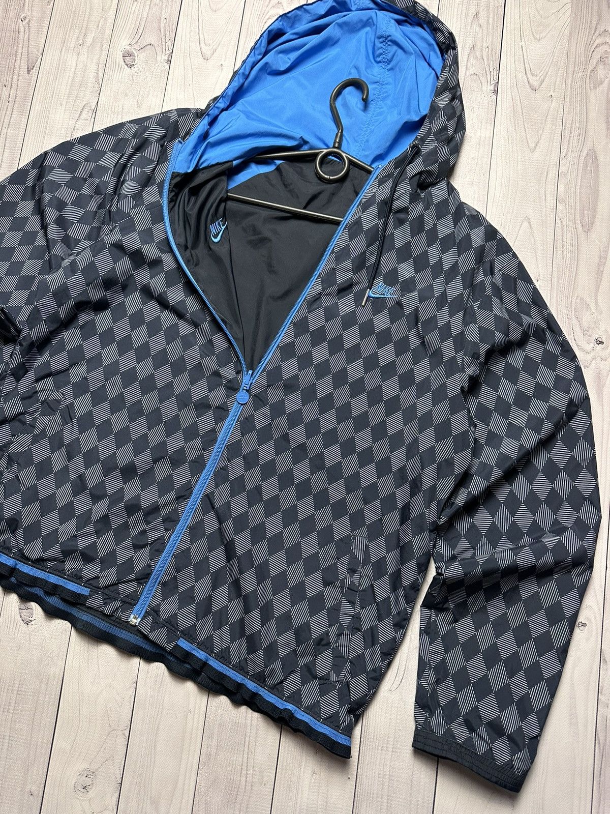 Vintage Vintage Nike light jacket size M reversible blue grey Size US M / EU 48-50 / 2 - 2 Thumbnail