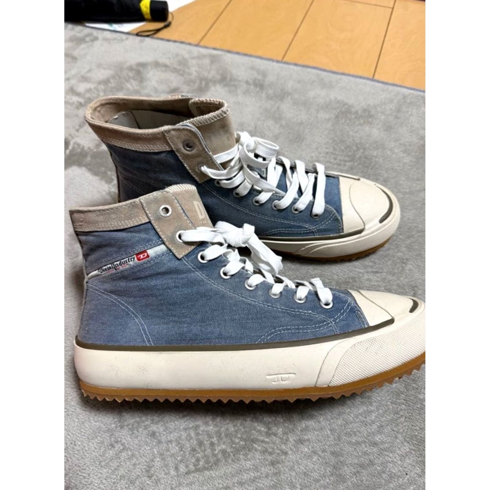 Diesel VINTAGE Diesel Men 10.5US Authentic Denim Mid-Cut Sneakers Casual Stylish Durable 90s 00s Size US 11 / EU 44 - 2 Thumbnail