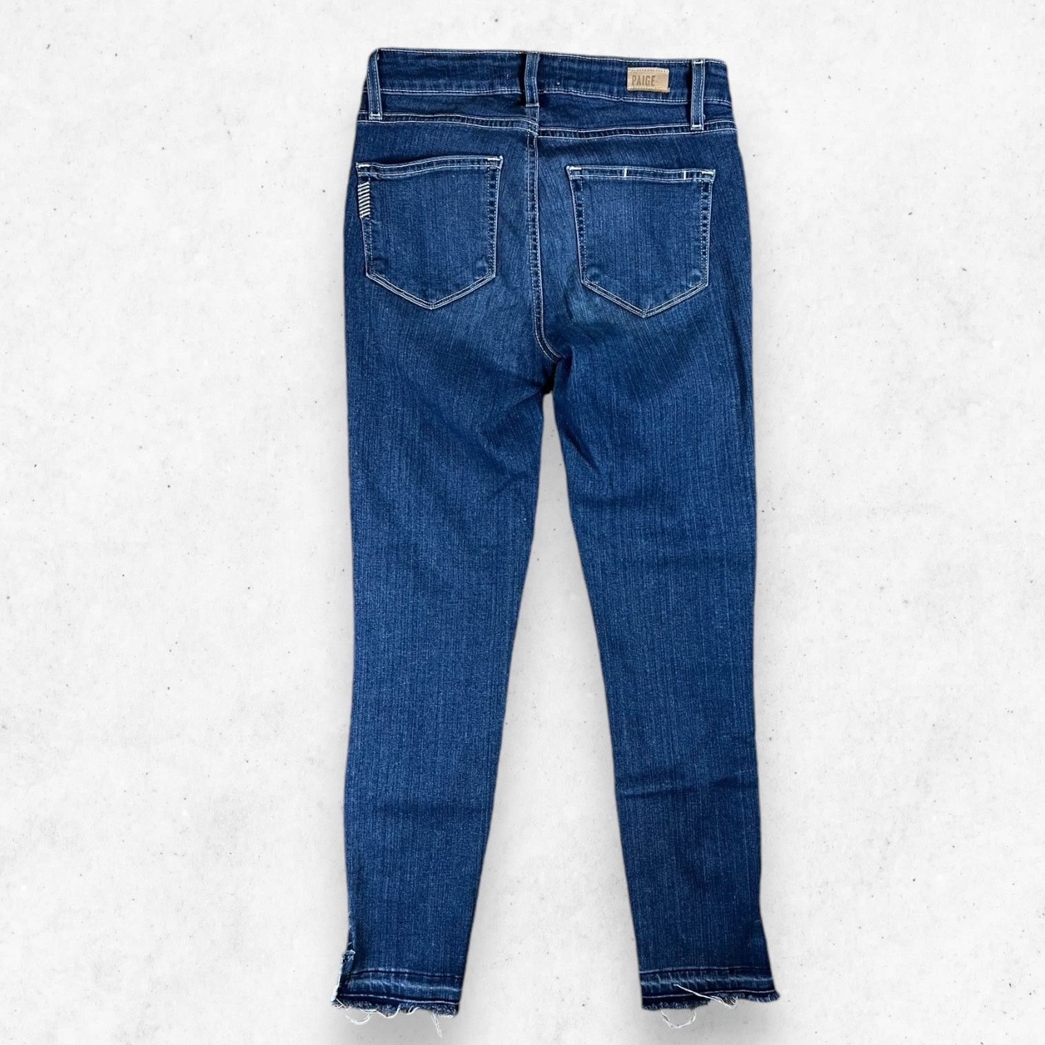 Paige Paige Jeans Verdugo Crop Women's 25 Stretch Denim Raw Hem Size 25" / US 0 / IT 36 - 2 Thumbnail