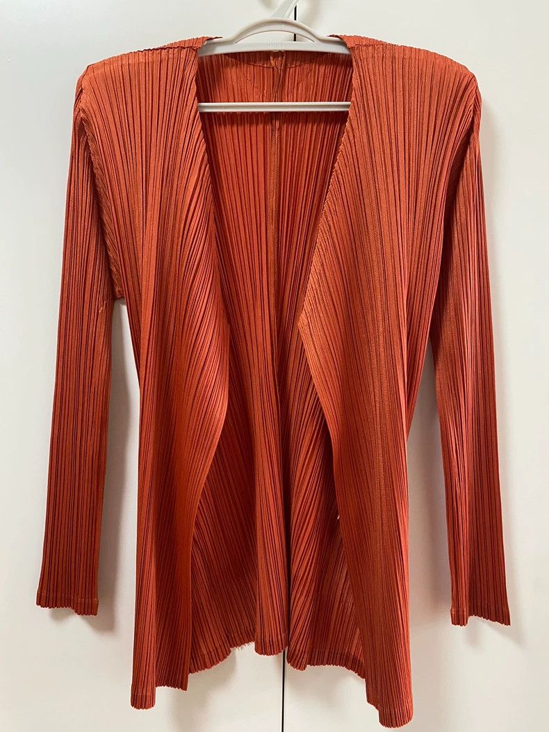 Issey Miyake Issey Miyake size:3 Orange pleated top Size XS / US 0-2 / IT 36-38 - 1 Thumbnail