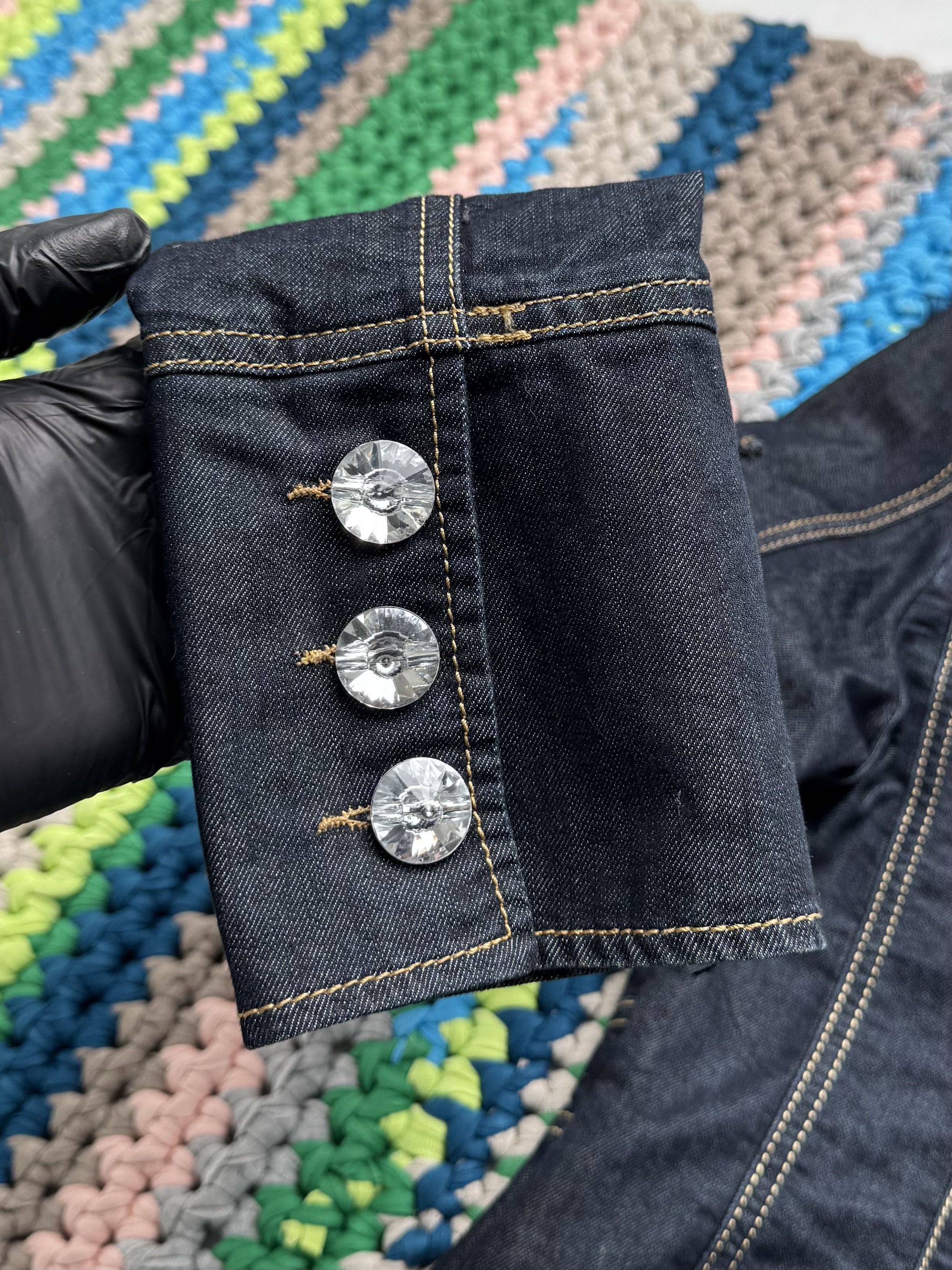 Philipp Plein Philipp Plein Vintage Denim Jacket Fitted Wash Stretch Y2K Size S / US 4 / IT 40 - 15 Thumbnail