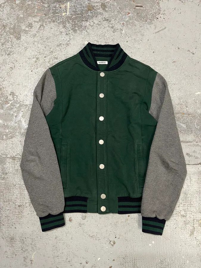 Dirk Bikkembergs 2000s Bikkembergs Teddy Green & Grey Bomber Jacket Size US S / EU 44-46 / 1 - 4 Thumbnail