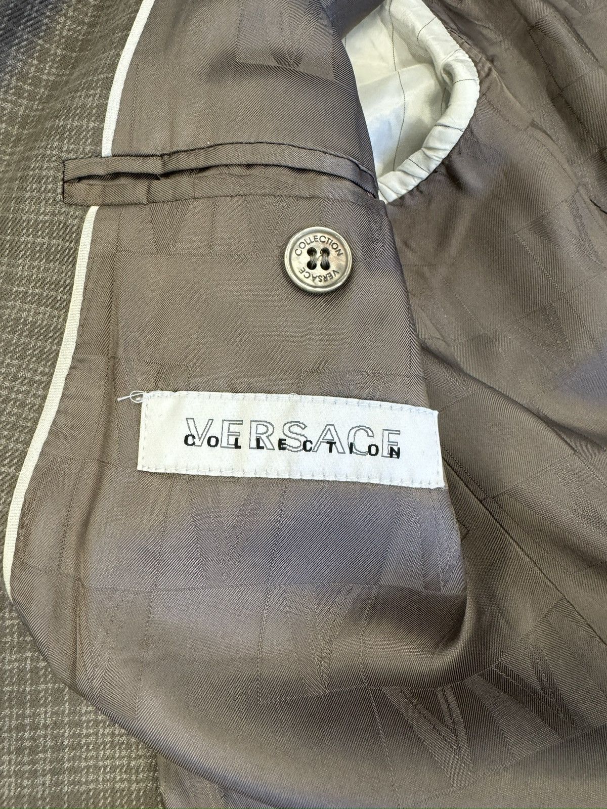 Versace Versace Collection Vintage Check Bamboo Blazer 40R Size 40R - 5 Thumbnail