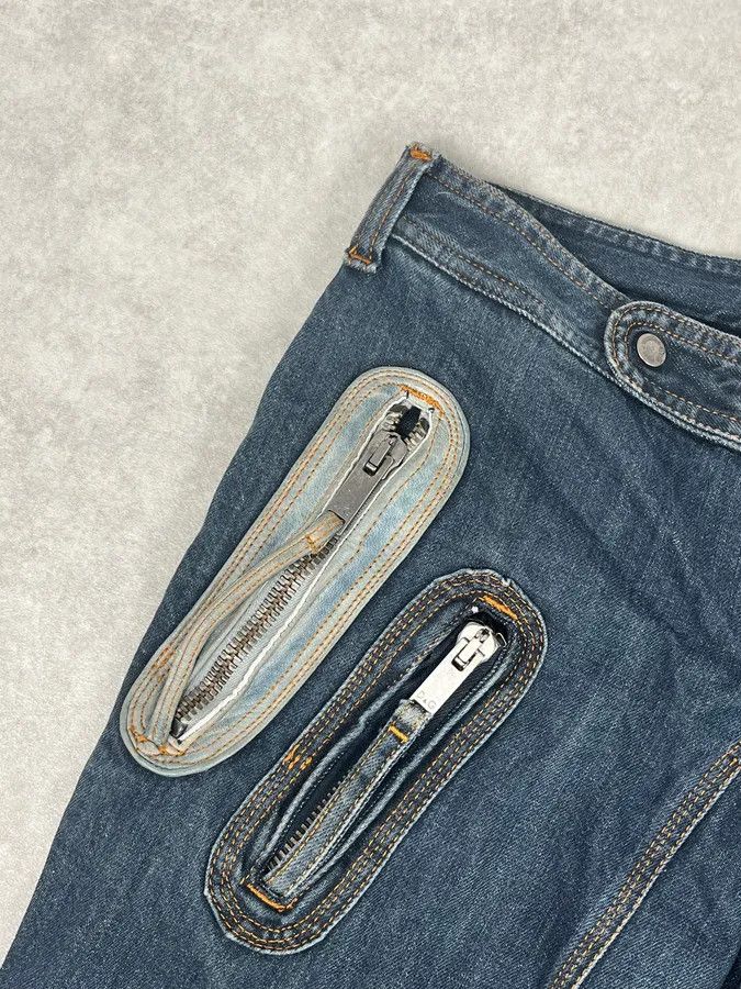 Dolce & Gabbana AW2004 Dolce & Gabbana Blue Denim Zip Multi-Pocket Jeans Size US 32 / EU 48 - 9 Thumbnail