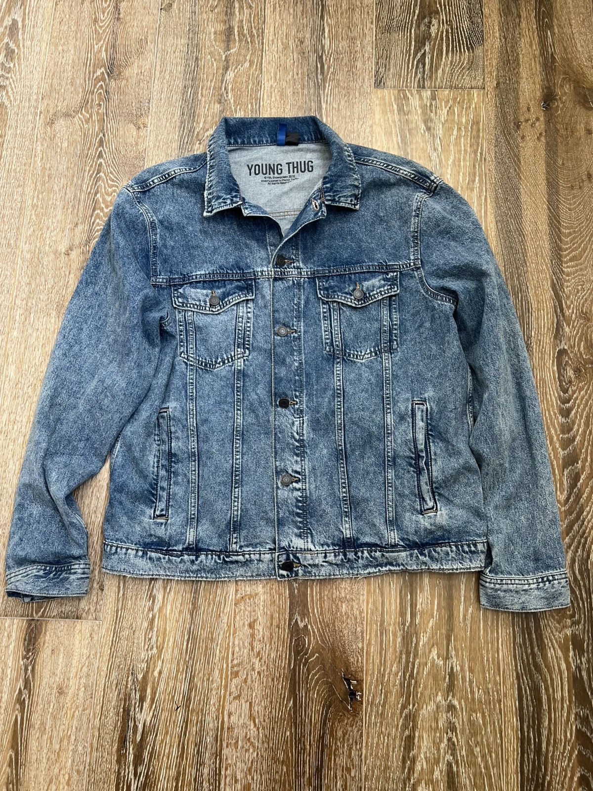 H&M × Vintage × Young Thug Young thug H&M Denim Jacket Size US XL / EU 56 / 4 - 2 Thumbnail