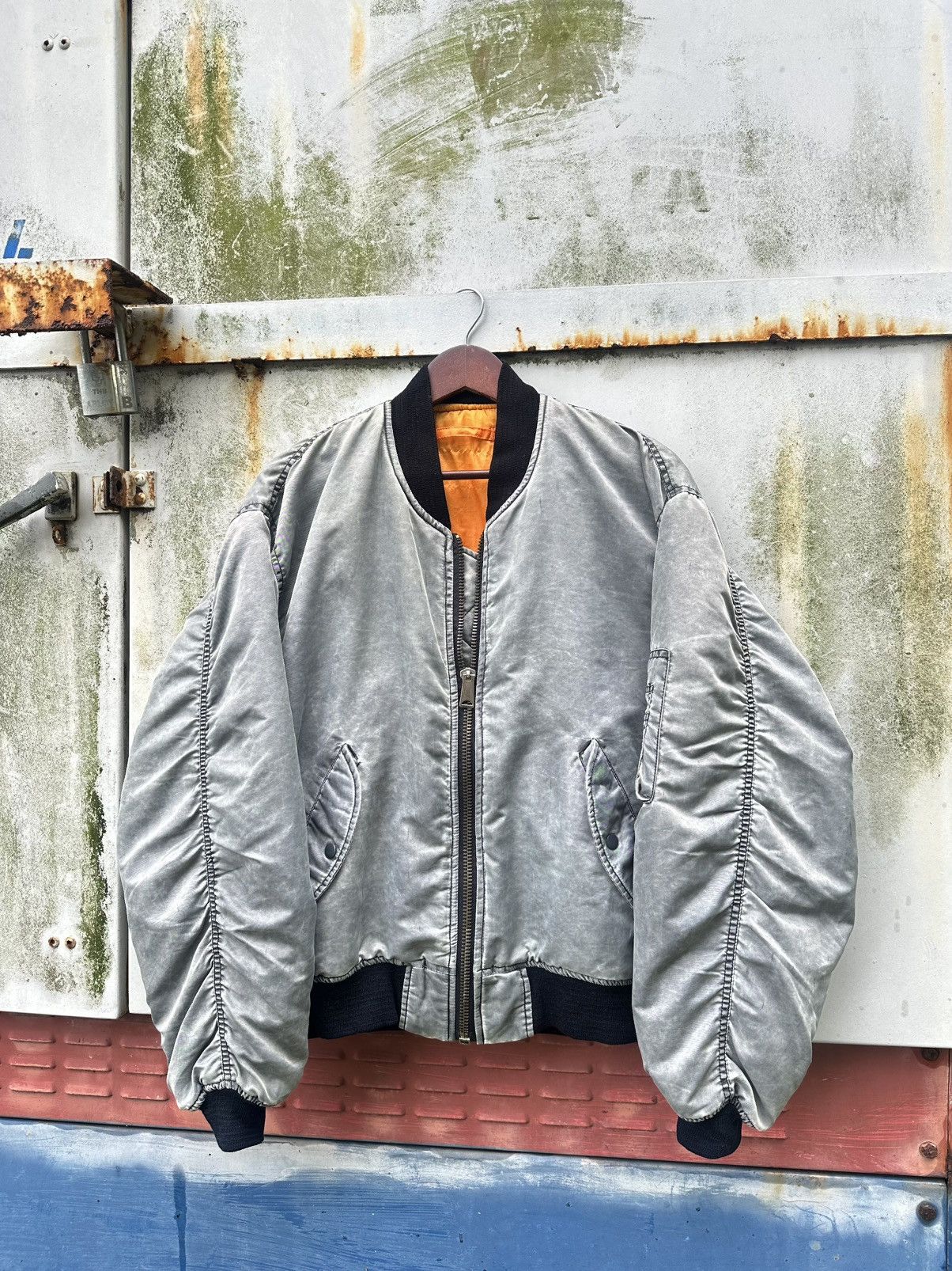 Vintage 🪖Vintage Faded Phantom MA-1 Man Intermediate Bomber Jacket Size US M / EU 48-50 / 2 - 1 Thumbnail