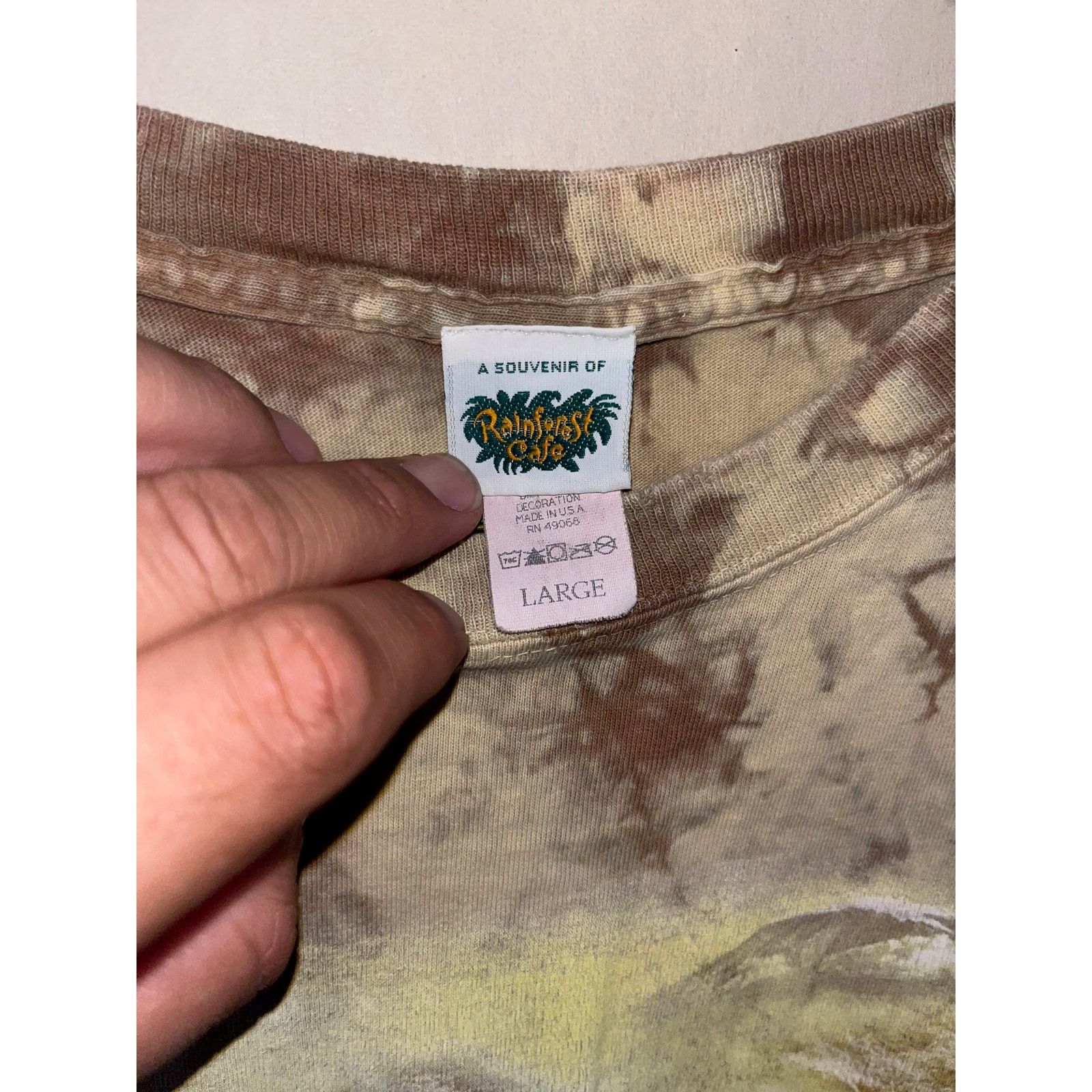 Rainforest vintage Rainforest Cafe Lion shirt tie dye Orlando Large Size US L / EU 52-54 / 3 - 2 Thumbnail