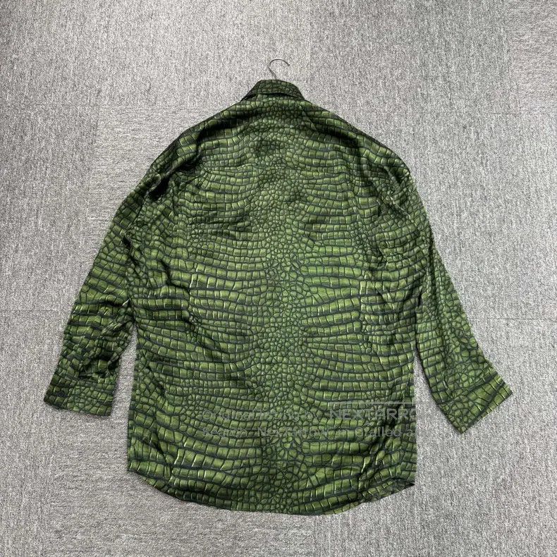 Balenciaga Balenciaga Crocodile Pattern Silk Shirt Size US XS / EU 42 / 0 - 5 Thumbnail