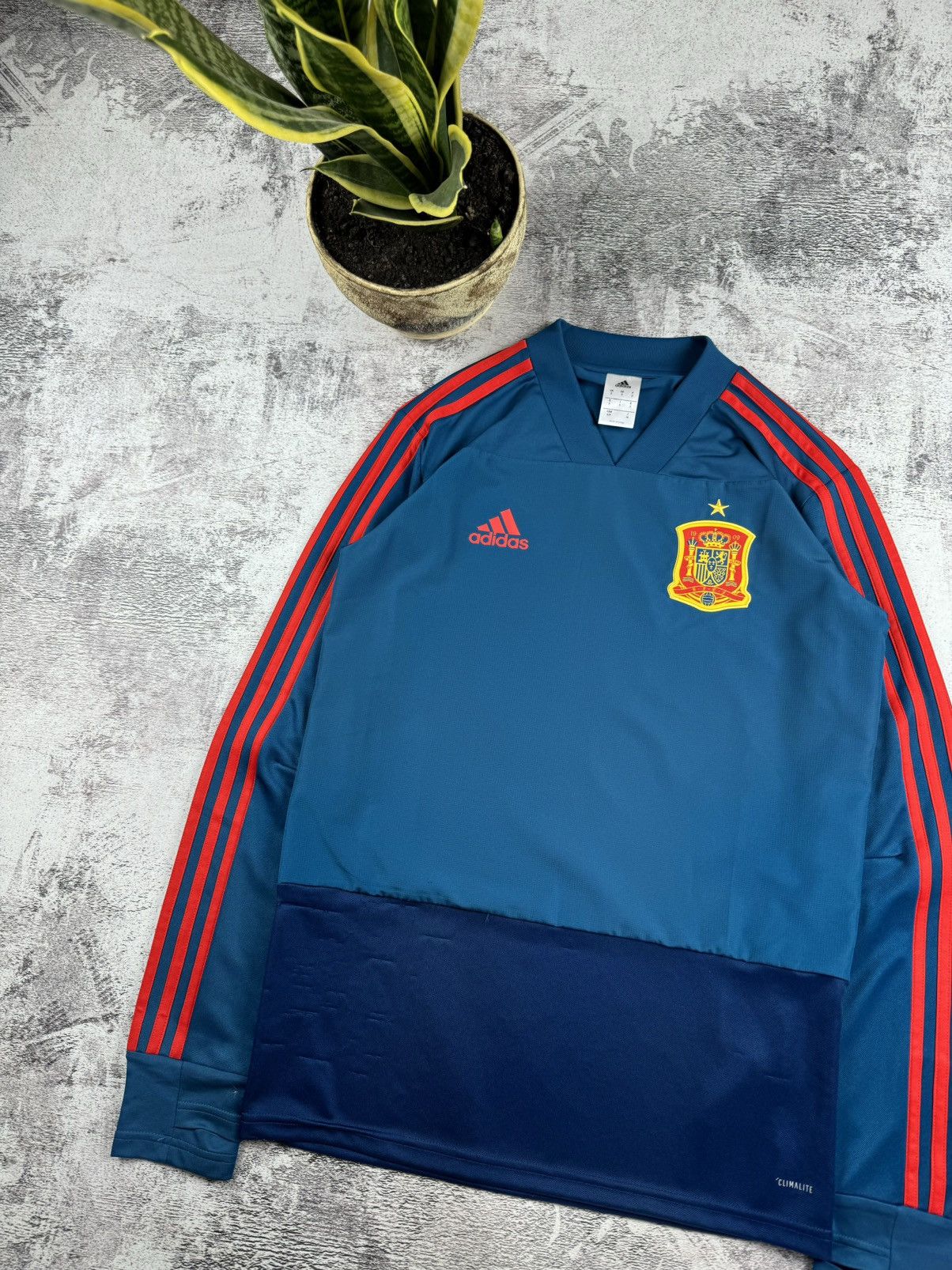 Adidas Espana Spain 2016/2017 Adidas Longsleeve Nylon T-Shirt Size US S / EU 44-46 / 1 - 3 Thumbnail