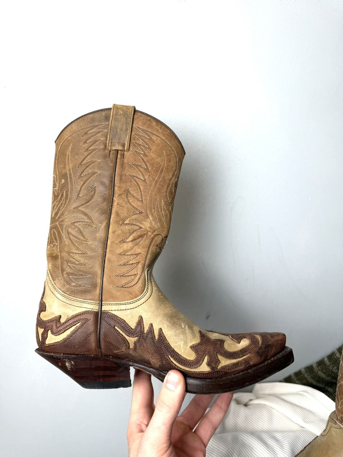 Cowboy Equipment 💥Rare! Vintage Sendra Western Leather Cowboy Boots Size US 6 / IT 36 - 5 Thumbnail