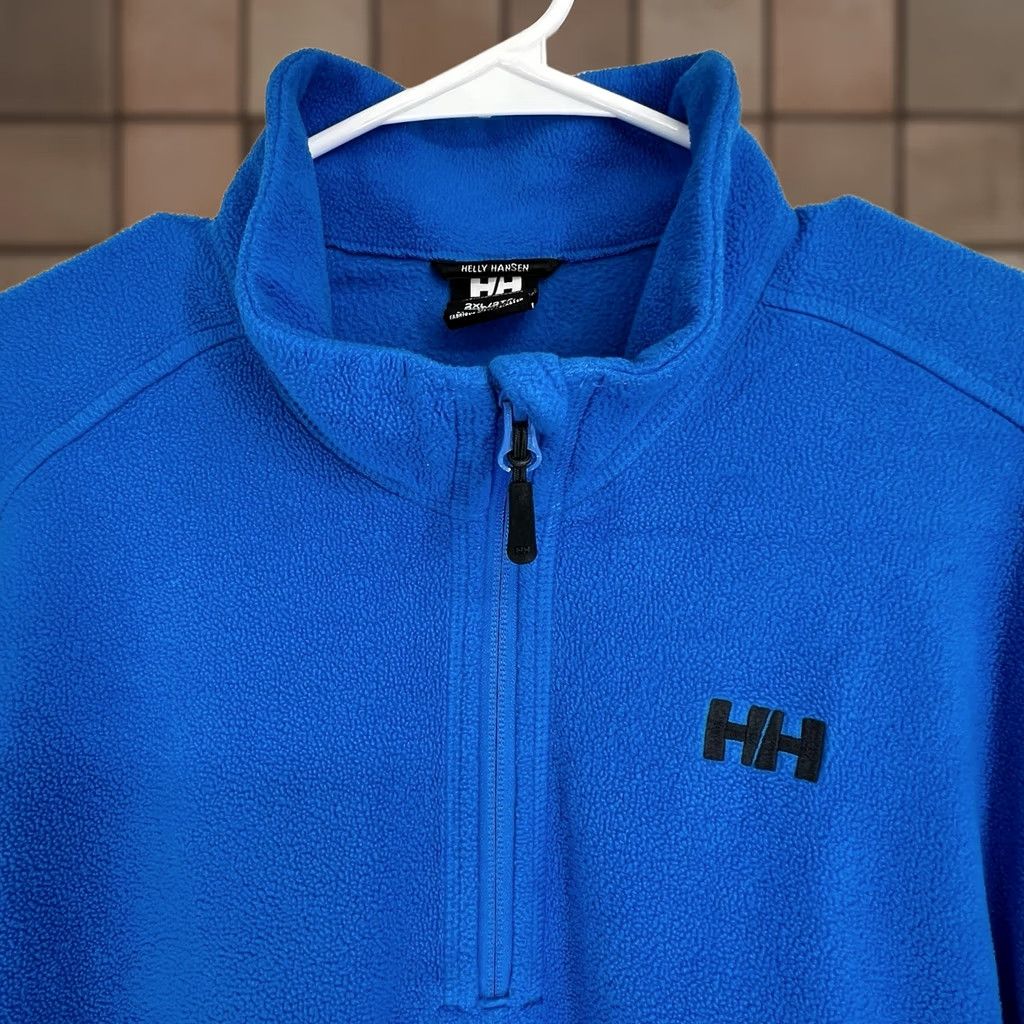 Helly Hansen Helly Hansen Polartec Fleece Mens 2XL Zip 1/4 Embroidered Logo Blue 100% Polyester Raglan Sleeve Mock Neck Pullover Casual Ski Daywear Mens Size US XXL / EU 58 / 5 - 1 Thumbnail