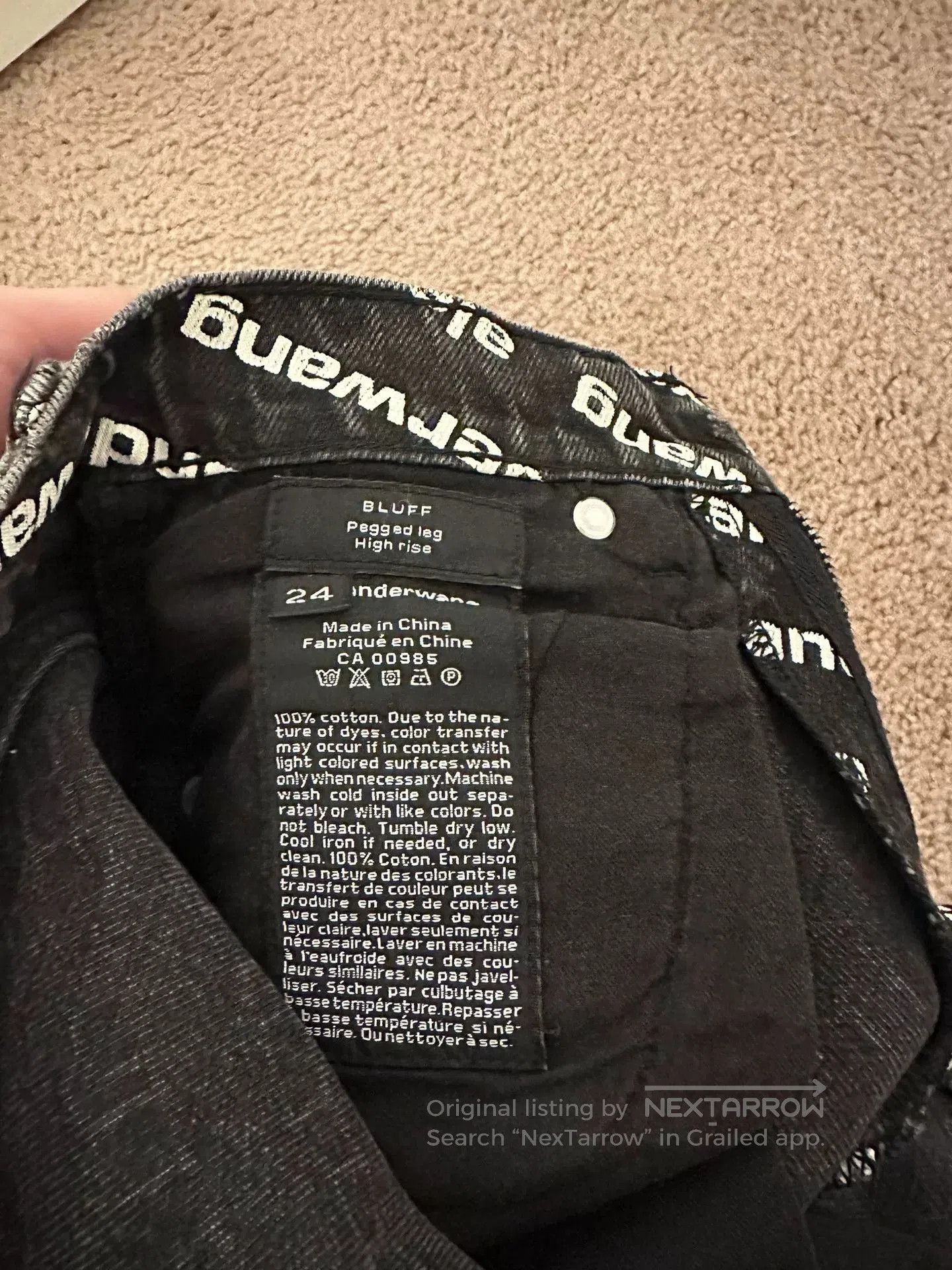 Alexander Wang Alexander Wang Logo Denim Jeans Size 24. Size 24" / US 00 / IT 34 - 6 Thumbnail