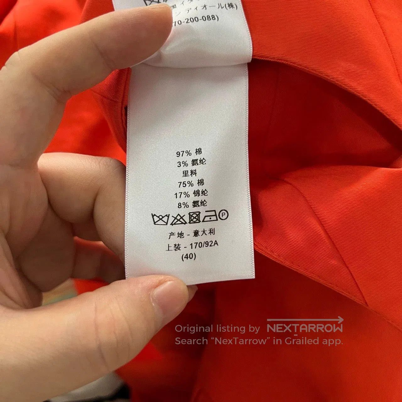 Dior orange irregular dress by Dior. Size US 40 / EU 56 - 4 Thumbnail
