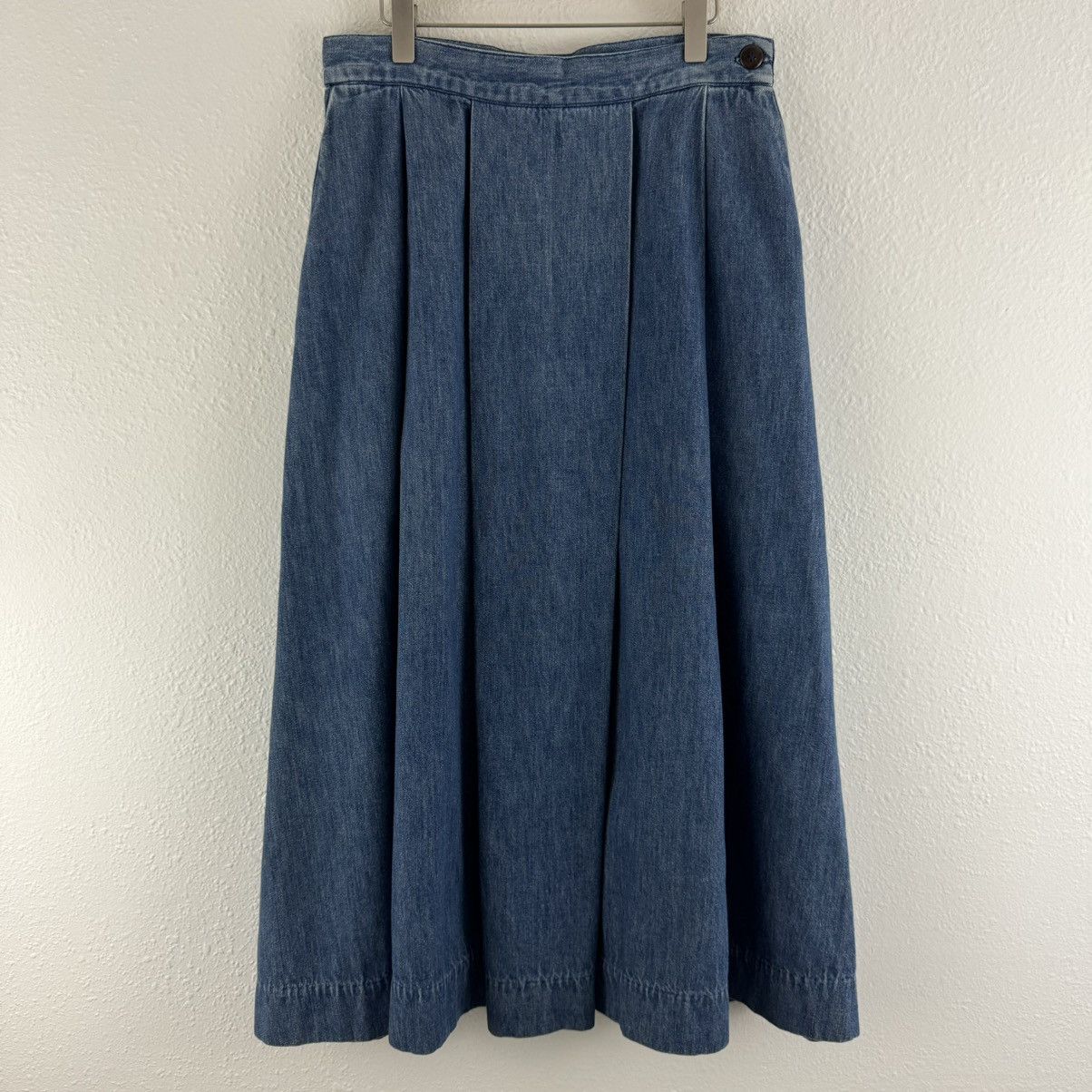 Lands' End LANDS END Vintage Dark Wash Denim Jean Western Midi Skirt Size 30" / US 8 / IT 44 - 1 Thumbnail