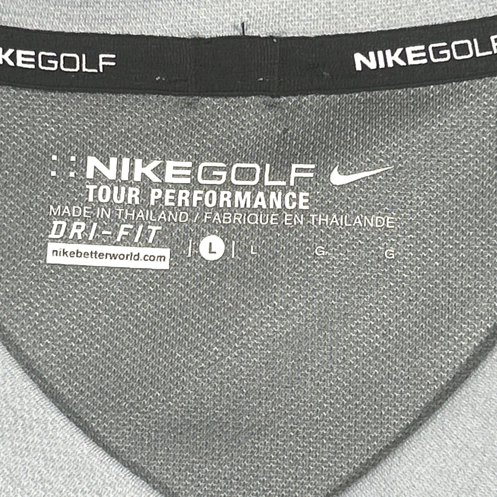 Nike Nike Golf Tour Performance Dri Fit Men's L Pullover V-Neck Sweater Gray Knit Shirt Size US L / EU 52-54 / 3 - 3 Thumbnail