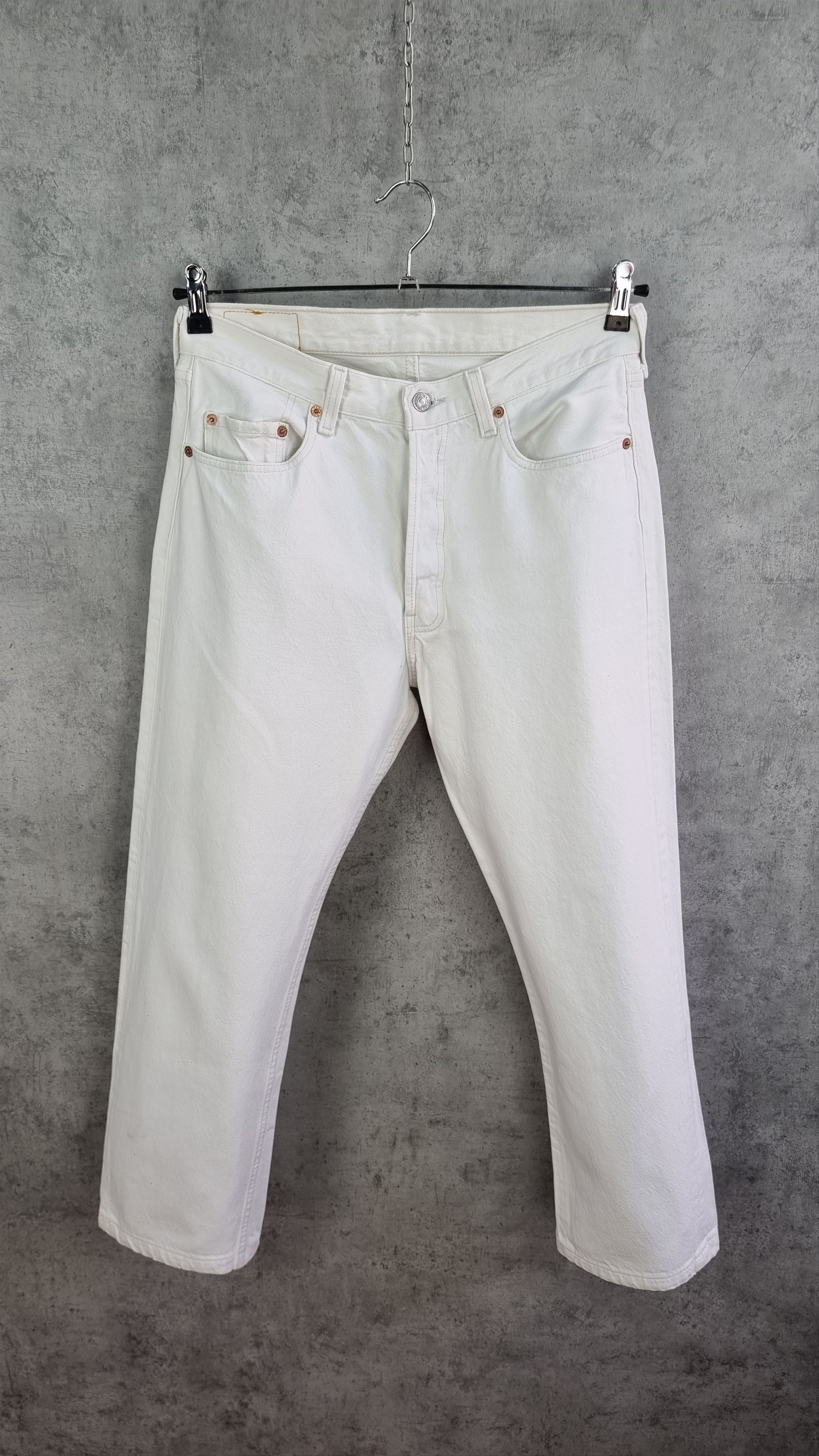 Levi's × Levi's Vintage Clothing 95s Levi's 501 White Denim Jeans Made in USA Size US 33 - 7 Thumbnail