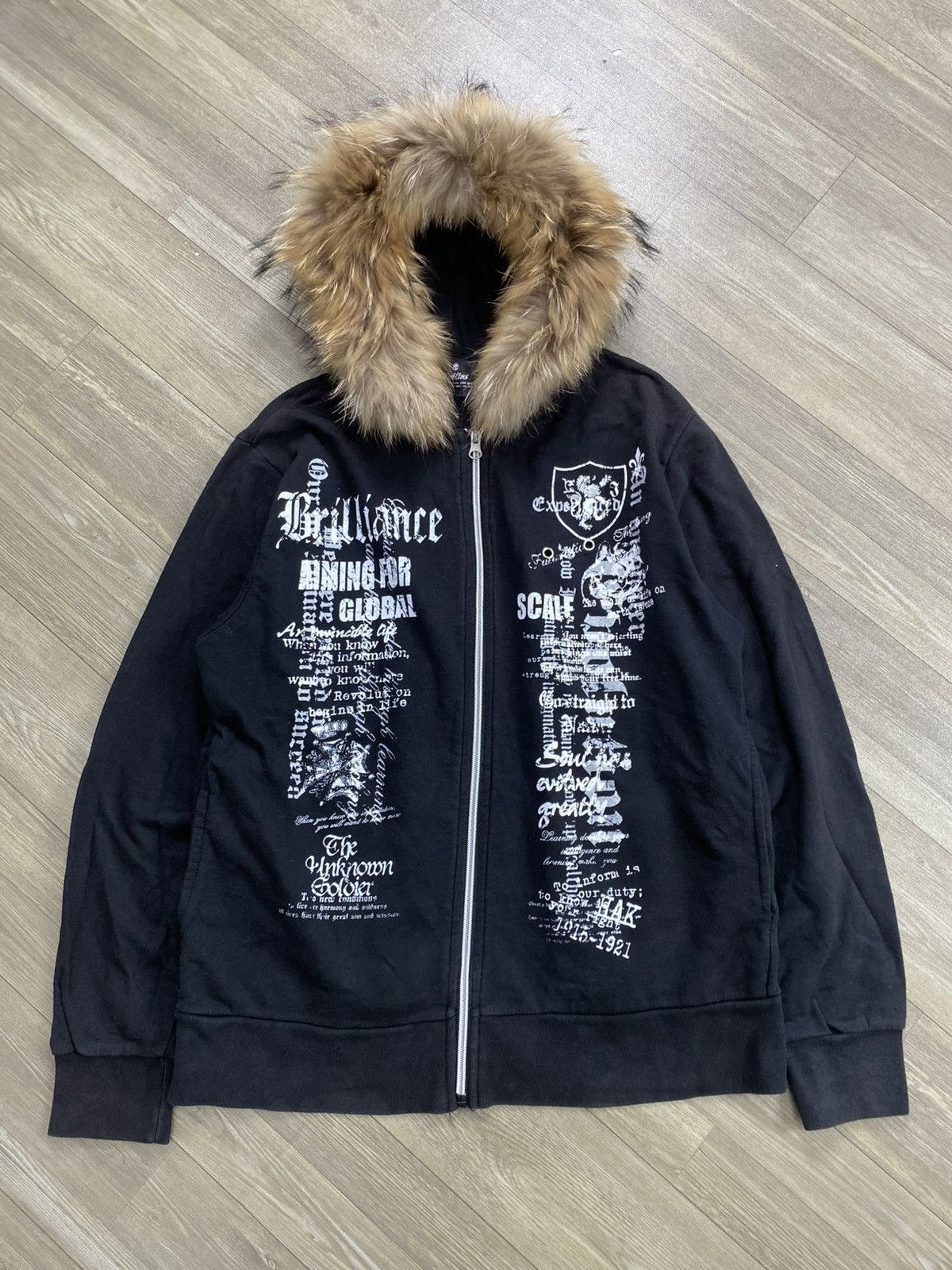 20471120 2000s Collins Skulls Poem Ifsixwasnine Lgb Style Fur Hoodie Size US M / EU 48-50 / 2 - 1 Thumbnail