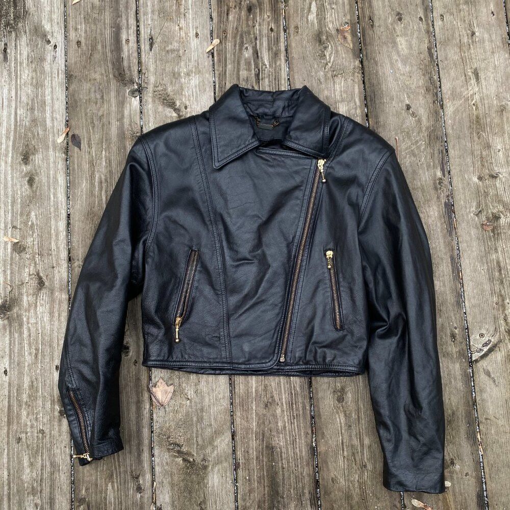 Danier Vintage 90s Danier Mandy Style Biker Jacket Asymmetrical Zi Size US XS / EU 42 / 0 - 3 Thumbnail