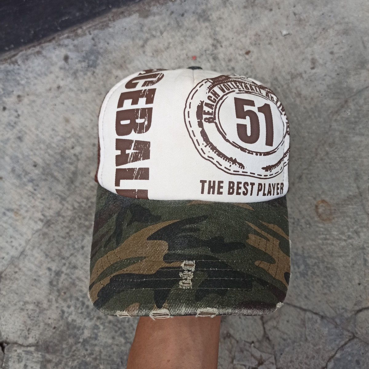 14th Addiction Distressed camo visor Beach ball 58 Size ONE SIZE - 1 Thumbnail