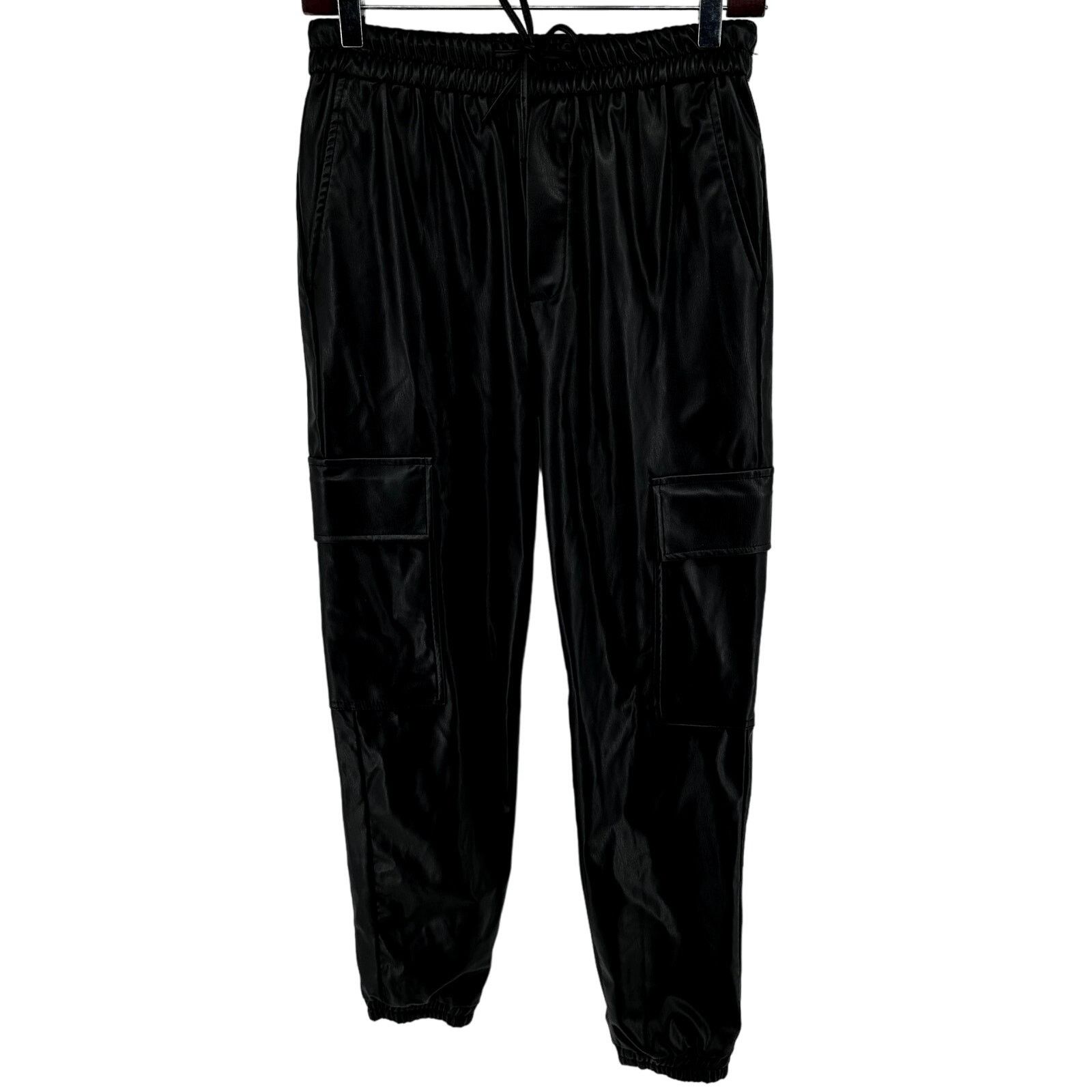 Zara leather cargo pants sales