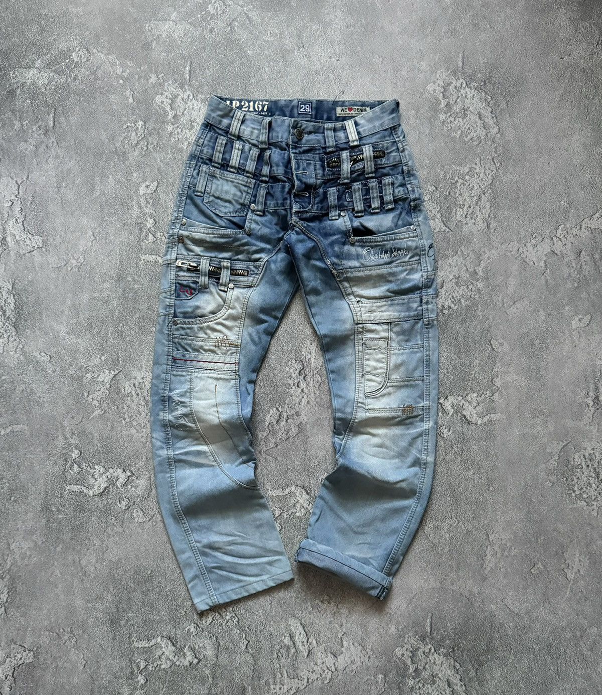 Japanese Brand Japrag 29 by okishana samoki denim cargo pant trouser Jean Size US 29 - 1 Thumbnail