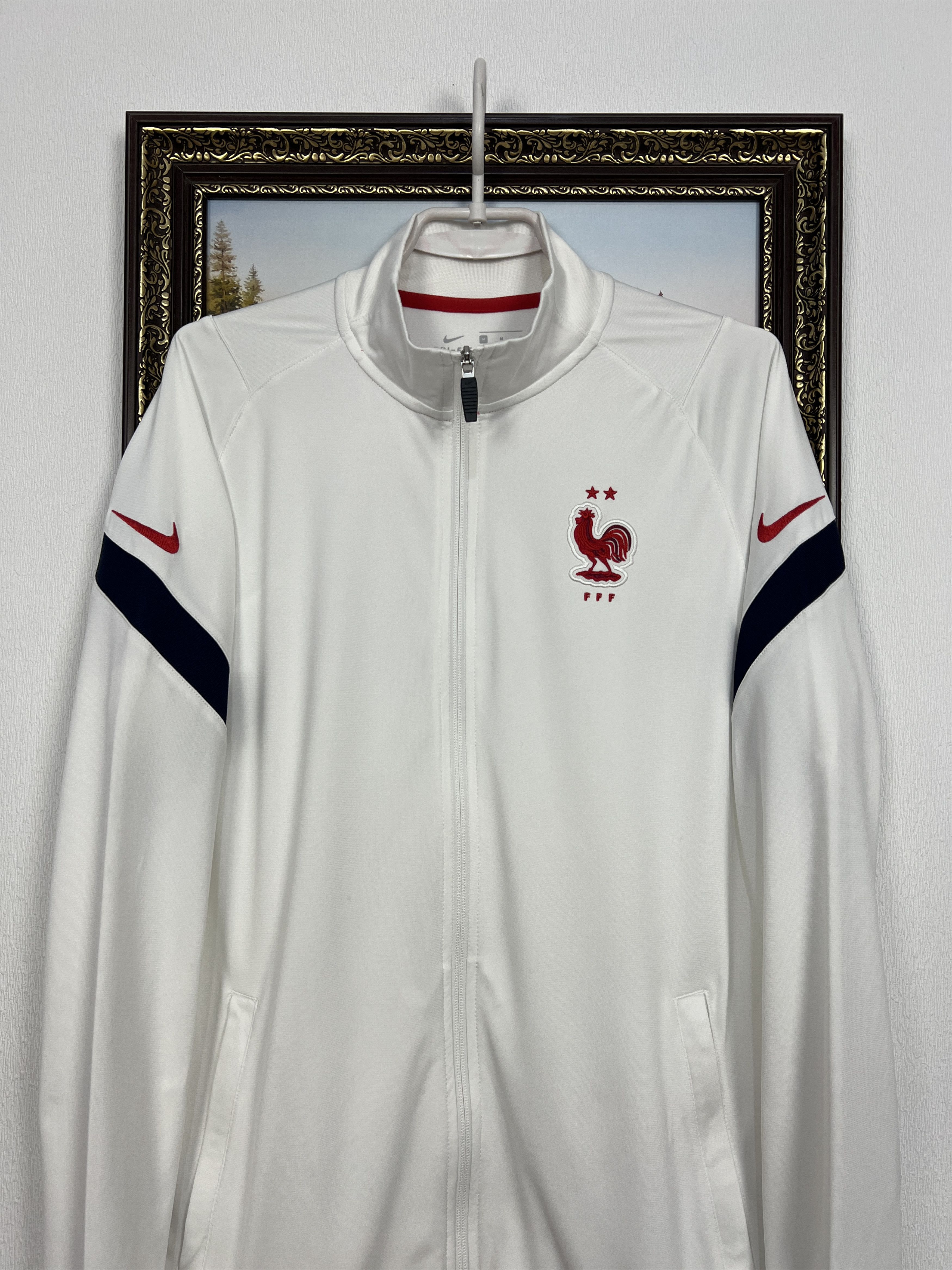 Nike France 2020 Pre Match Train Football Jacket Soccer White Size US M / EU 48-50 / 2 - 2 Thumbnail