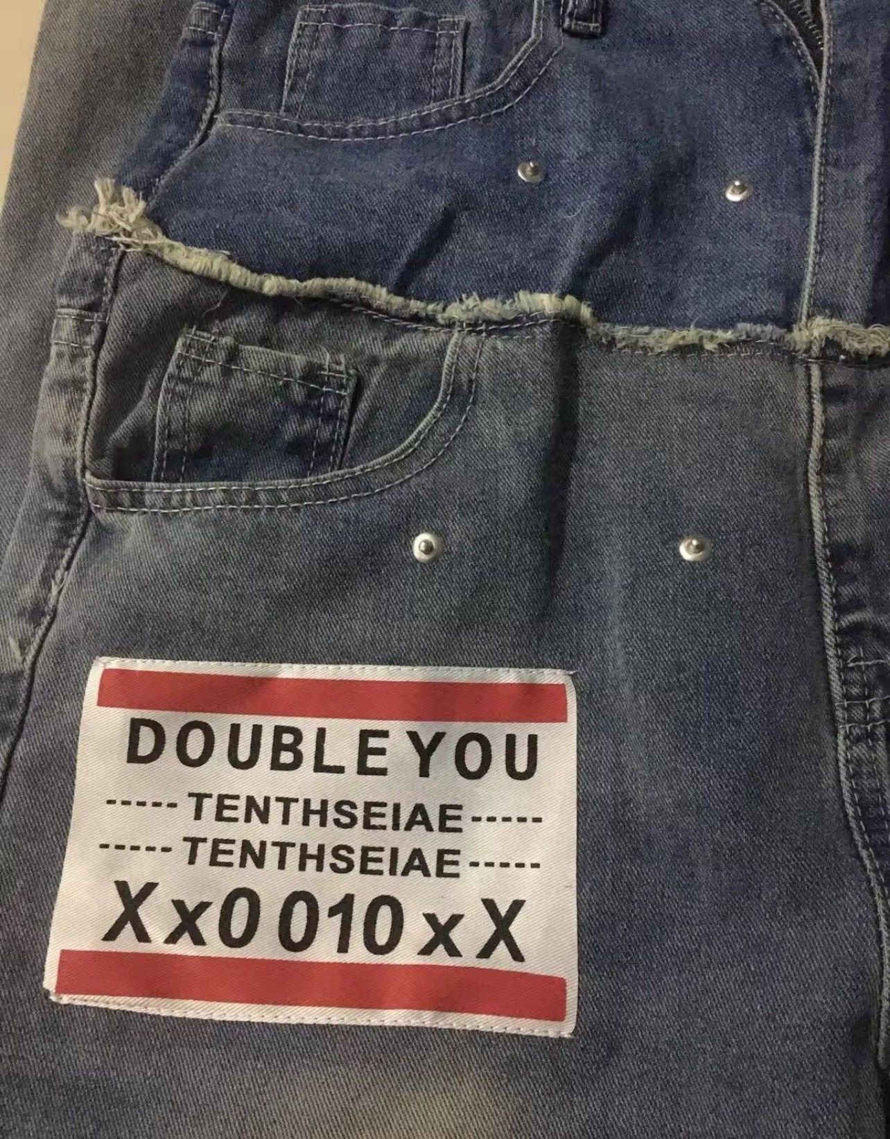 Jean Retro Double Stitching Washed Baggy Jeans Size US 36 / EU 52 - 7 Thumbnail