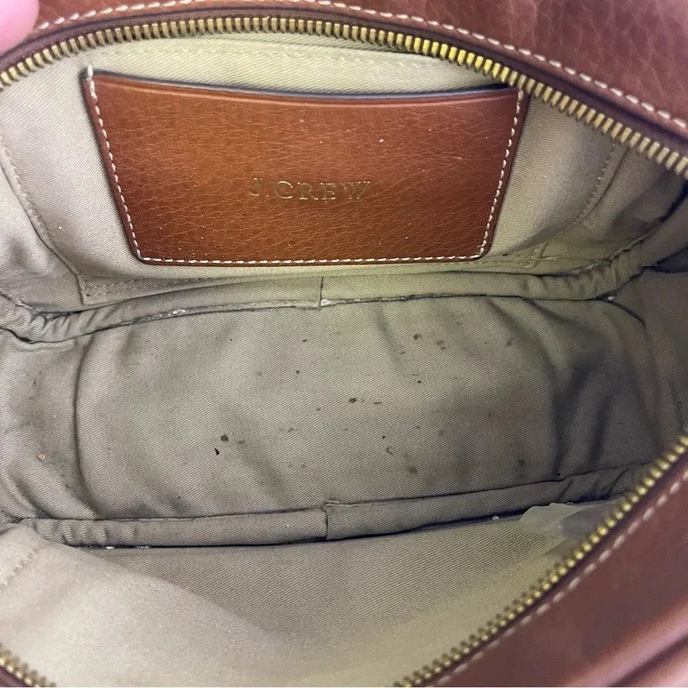 J.Crew J. Crew Brown Signet Bag Pebble Leather Crossbody Size ONE SIZE - 5 Thumbnail