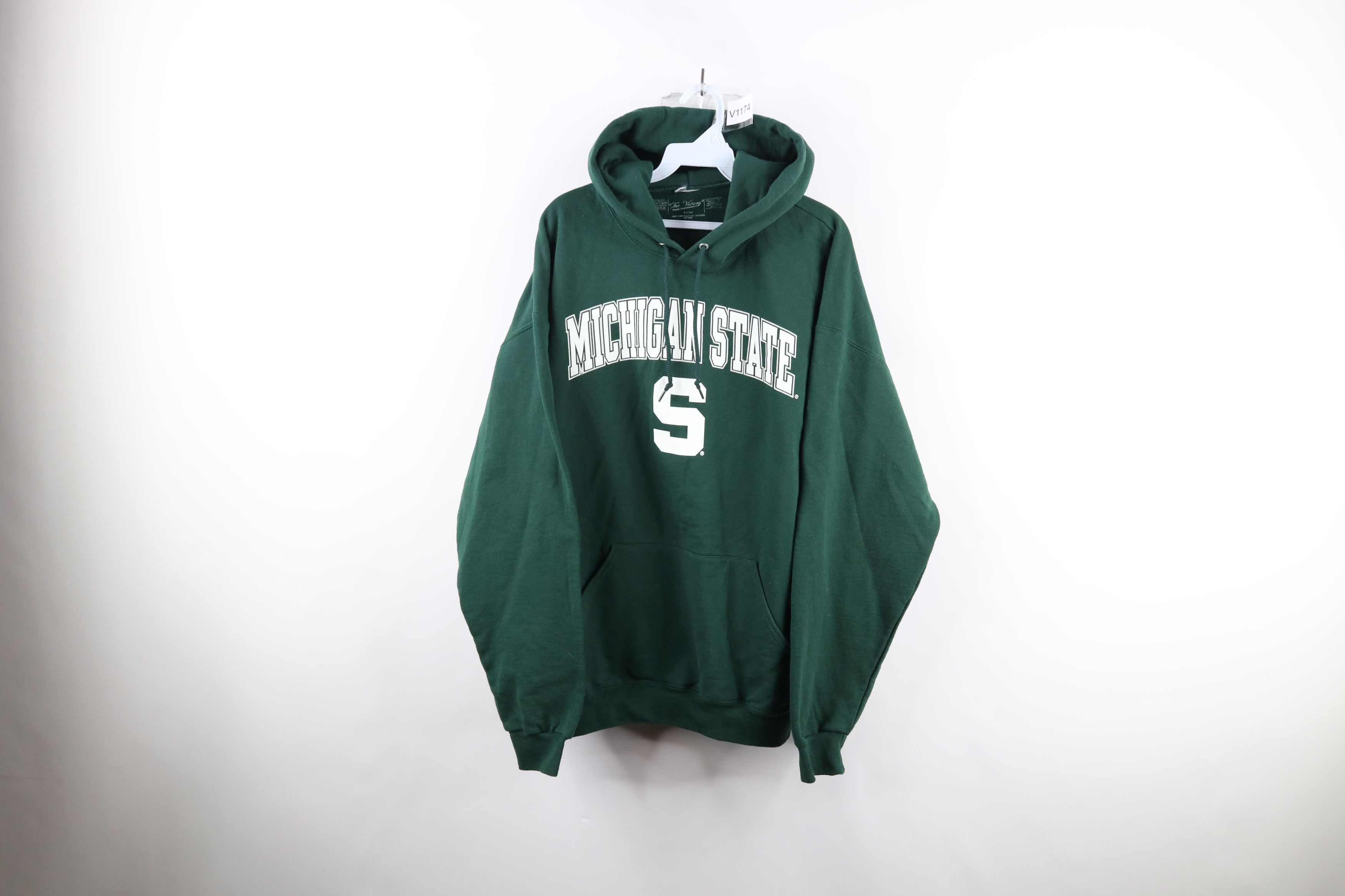 Vintage Vintage Michigan State University Hoodie Sweatshirt Green Size US XL / EU 56 / 4 - 1 Thumbnail