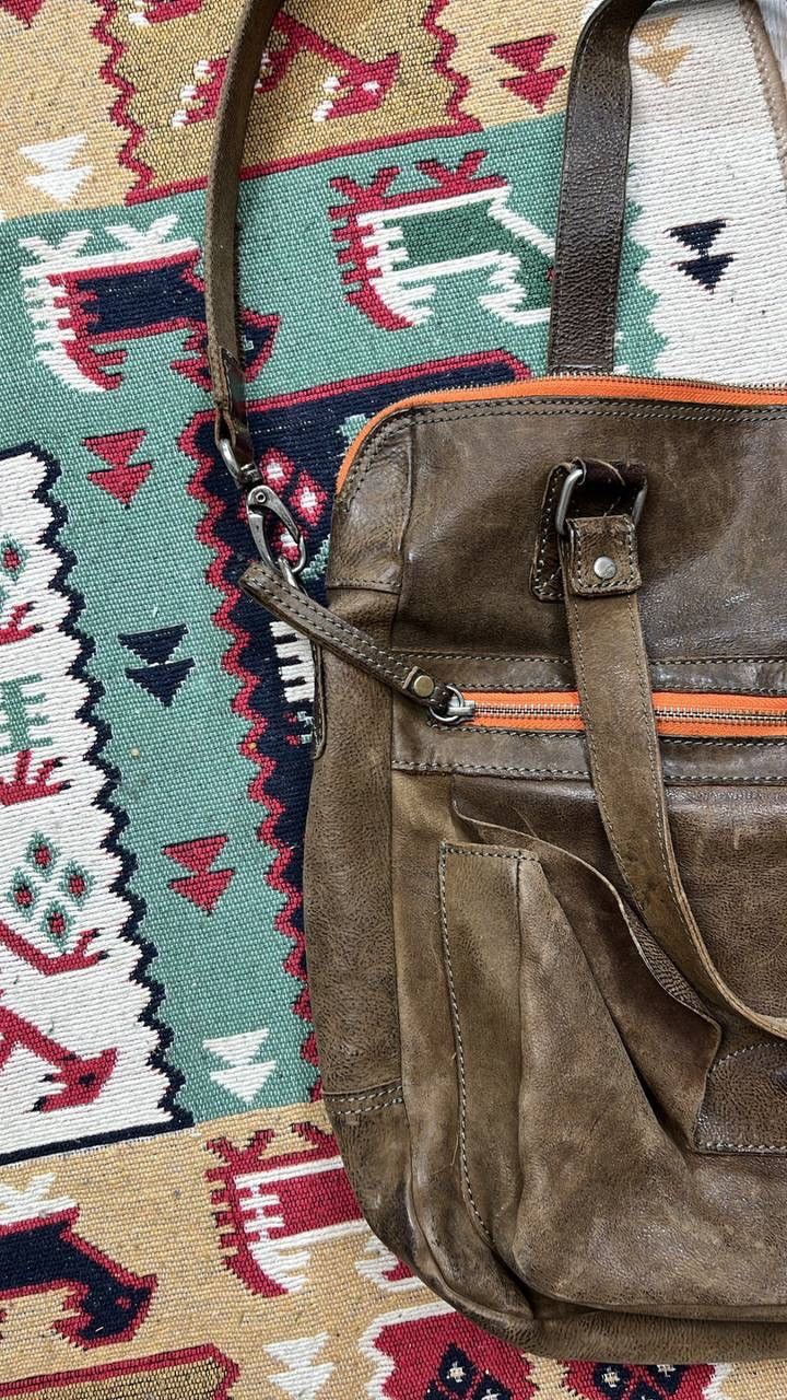 Leather × Vintage Rare Vintage Leather Coboys Bag shoulder bag Size ONE SIZE - 3 Thumbnail