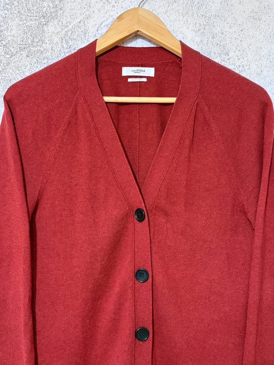 Isabel Marant Etoile Isabel Marant Etoile V-Neck Burgundy Cardigan Size S / US 4 / IT 40 - 2 Thumbnail