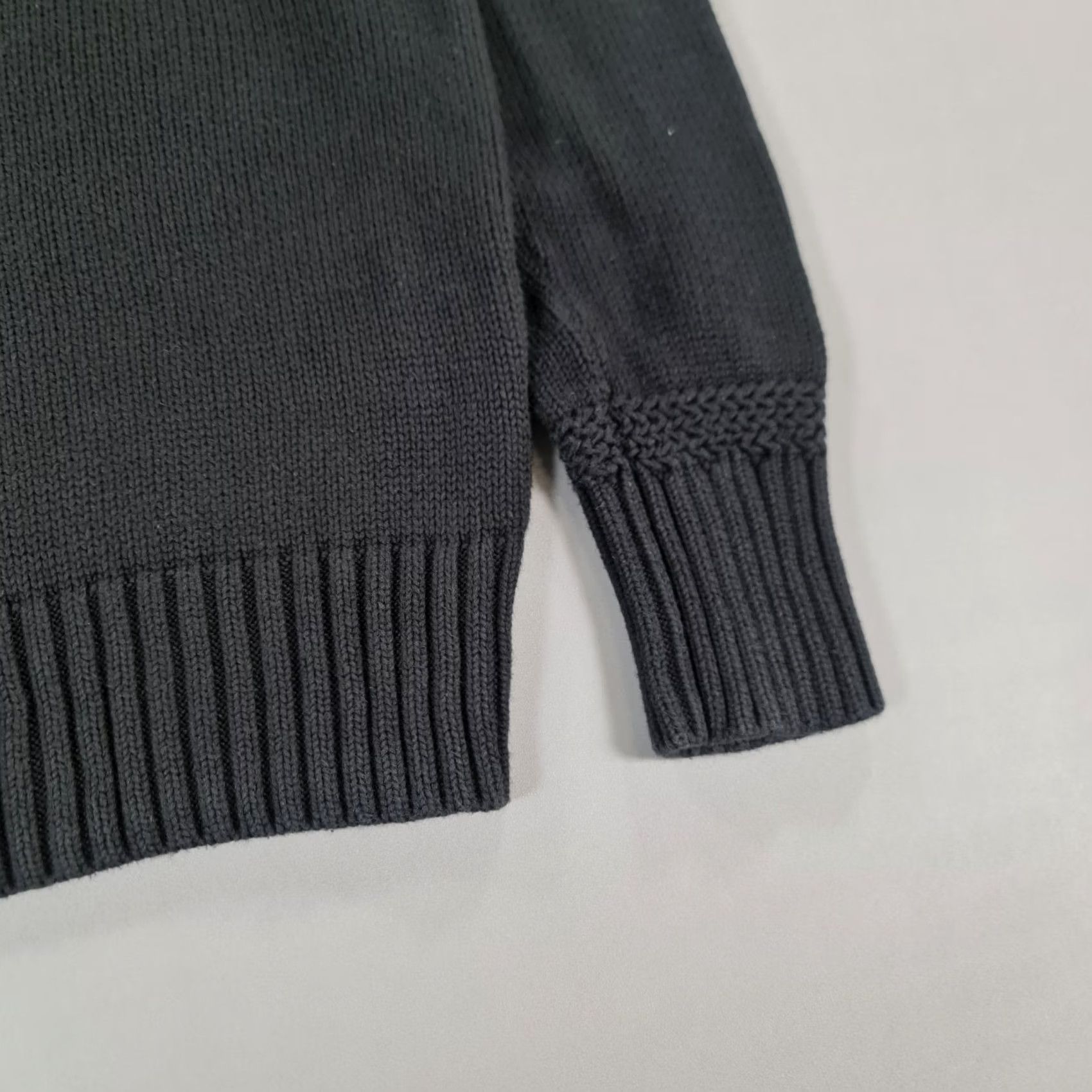 Polo Ralph Lauren Polo Ralph Lauren Jumper Womens Shawl Neck Black Large 100% Cotton Pullover Knit Embroidered Logo Wool? Size L / US 10 / IT 46 - 6 Thumbnail