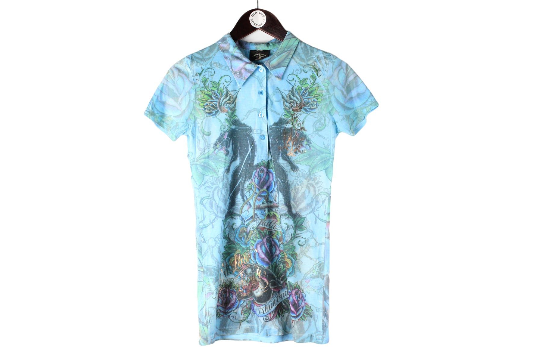 Christian Audigier × Ed Hardy Ed Hardy by Christian Audigier Polo T-Shirt Women's Medium Size M / US 6-8 / IT 42-44 - 1 Thumbnail
