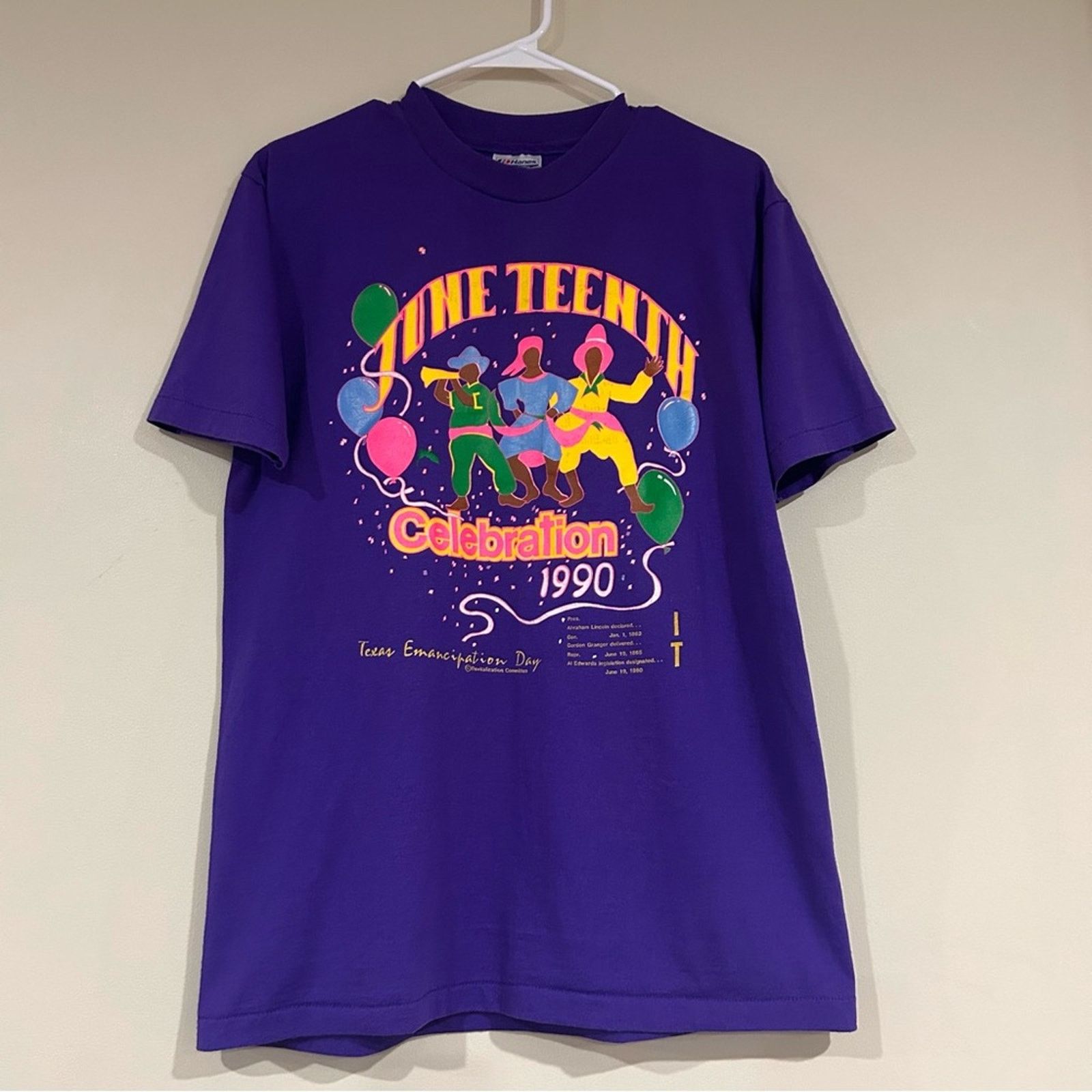 Hanes Vintage 1990 Juneteenth Celebration Shirt Size US L / EU 52-54 / 3 - 1 Thumbnail