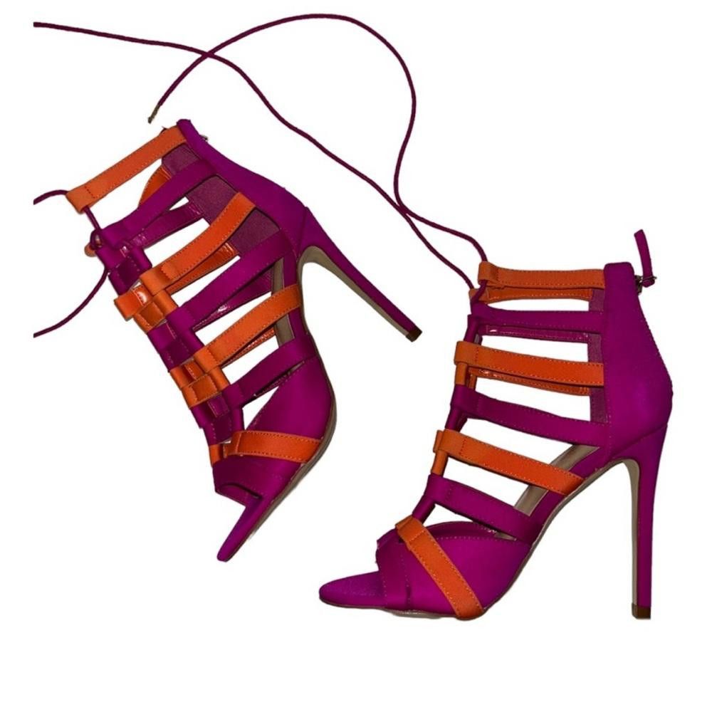 Designer Shoe Dazzle l Sadie Strappy Caged Stiletto Size 5.5 Size US 5.5 / IT 35.5 - 3 Thumbnail