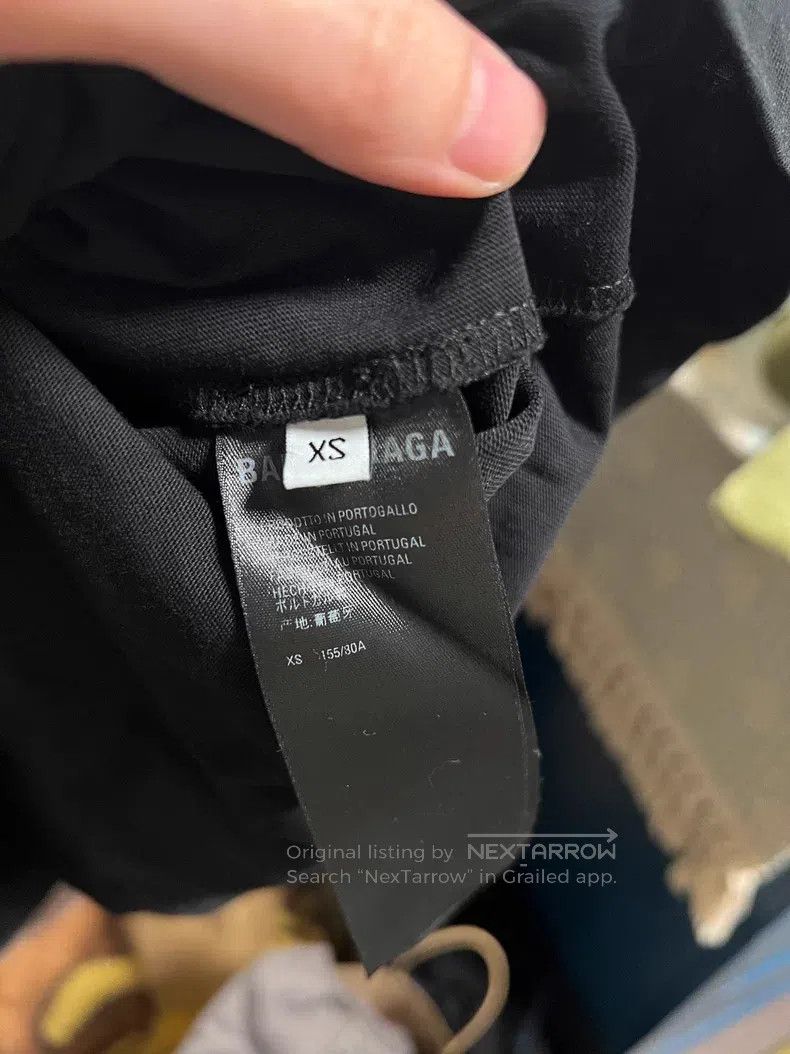 Balenciaga Balenciaga Black Logo Embroidered Fake Two-Piece Long Slee Size US XS / EU 42 / 0 - 5 Thumbnail