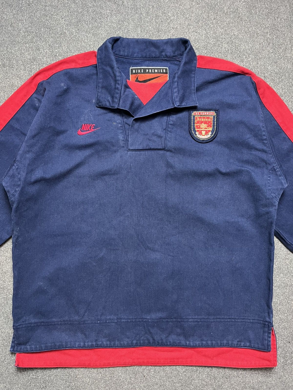 Nike Vintage 90's Nike Arsenal Football Gunners Jacket Size XL Size US XL / EU 56 / 4 - 6 Thumbnail