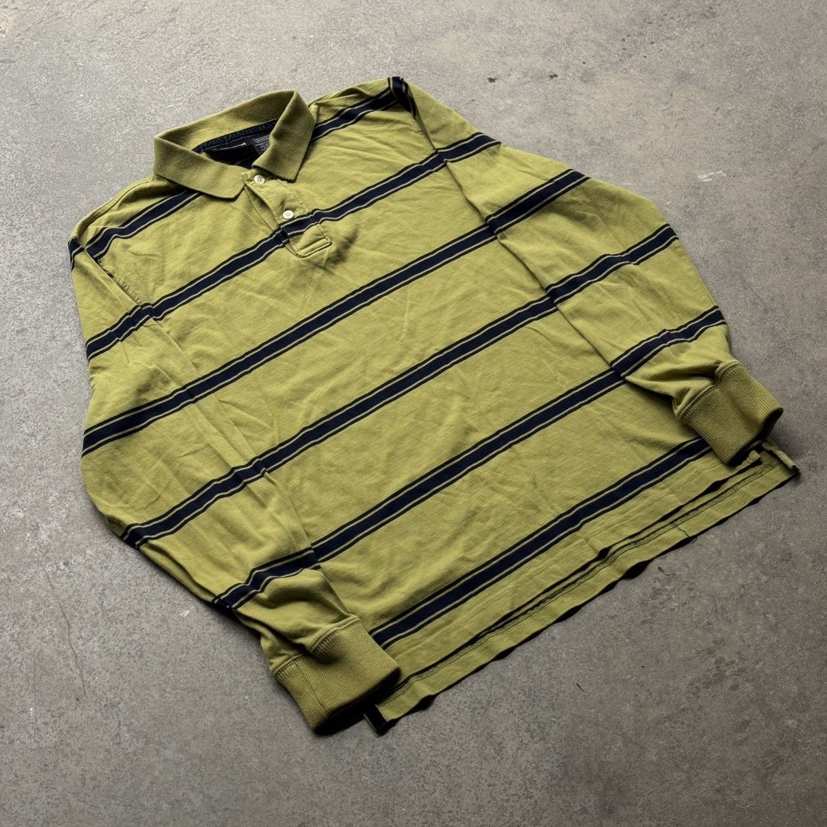 Vintage 90s Y2K No Boundaries Long Sleeve Striped Rugby Polo