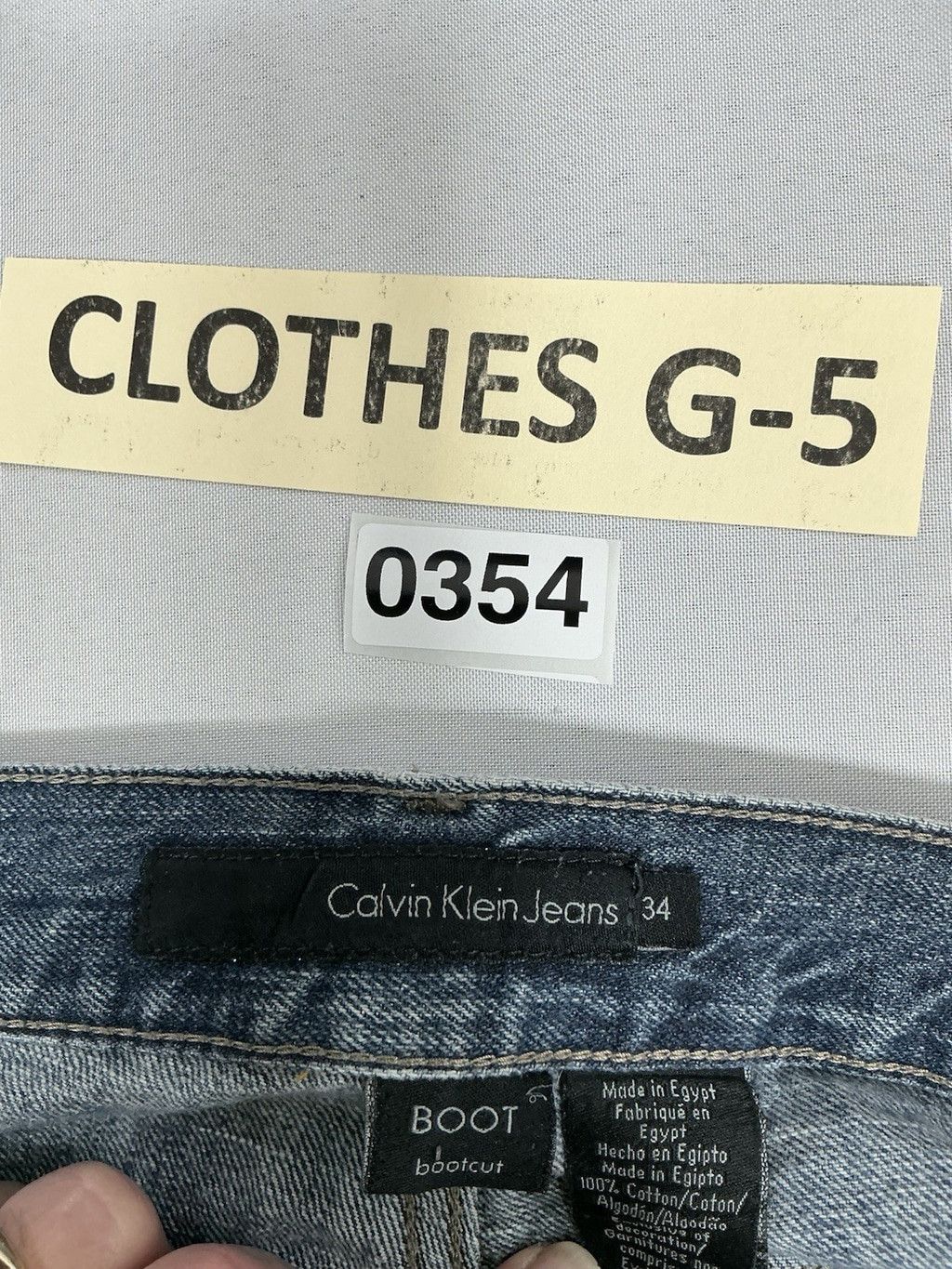 Calvin Klein Men's Calvin Klein Bootcut Distressed Straight Blue Jeans 34 Size US 34 / EU 50 - 3 Thumbnail