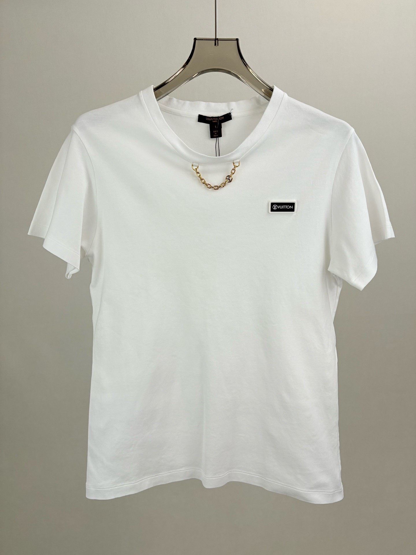 Louis Vuitton Louis Vuitton Chain Slogan Logo T-Shirt White Size US L / EU 52-54 / 3 - 1 Thumbnail