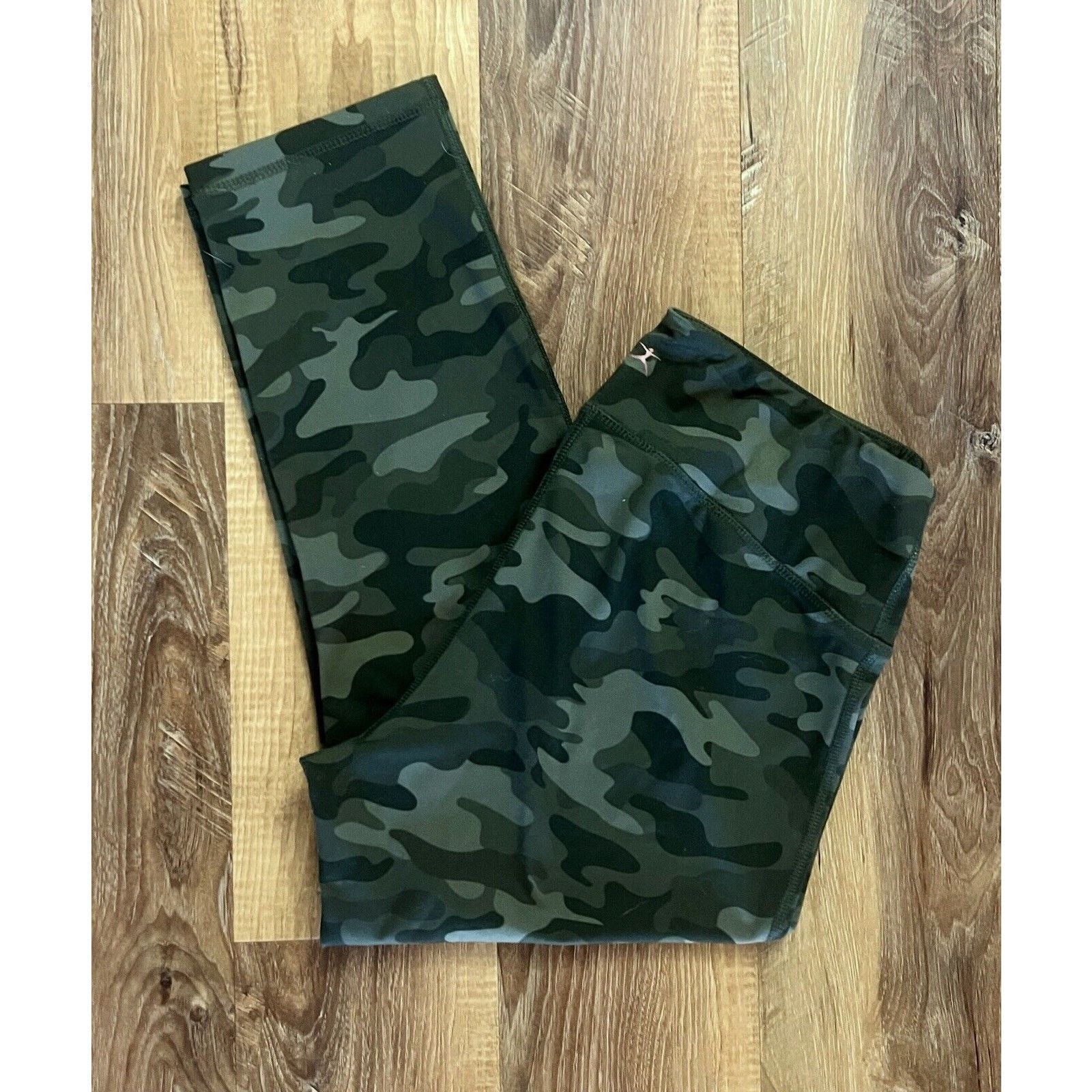 Other Danskin Ladies' High Rise Olive Green Camo Size L Legging Size 30" / US 8 / IT 44 - 3 Thumbnail