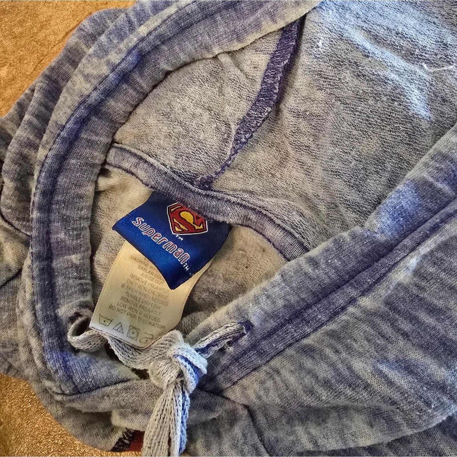 DC Comics Blue Burnout | DC COMICS | Superman Hoodie Size XL / US 12-14 / IT 48-50 - 4 Thumbnail