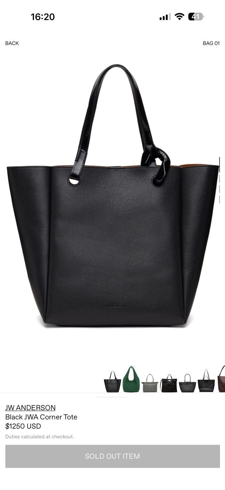JW Anderson Jw Anderson tote Bag Size ONE SIZE - 1 Thumbnail