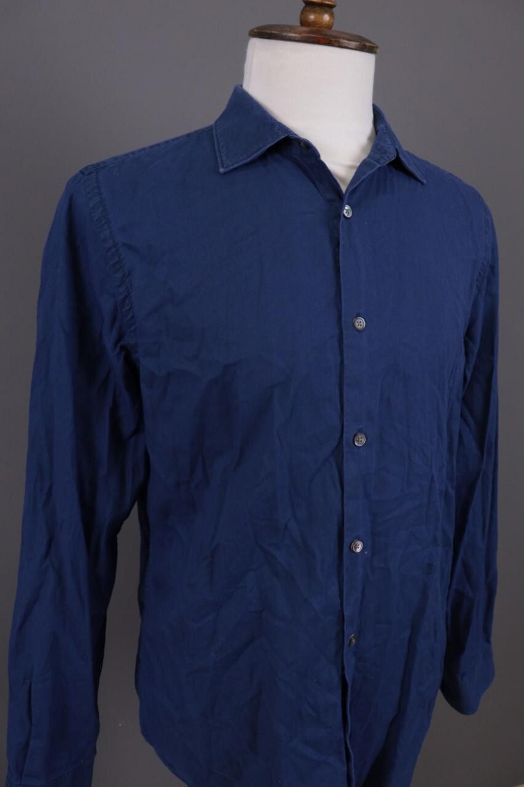 CLOSED Closed Regular Blue Long Sleeve Button Down Shirt Size L Size US L / EU 52-54 / 3 - 3 Thumbnail