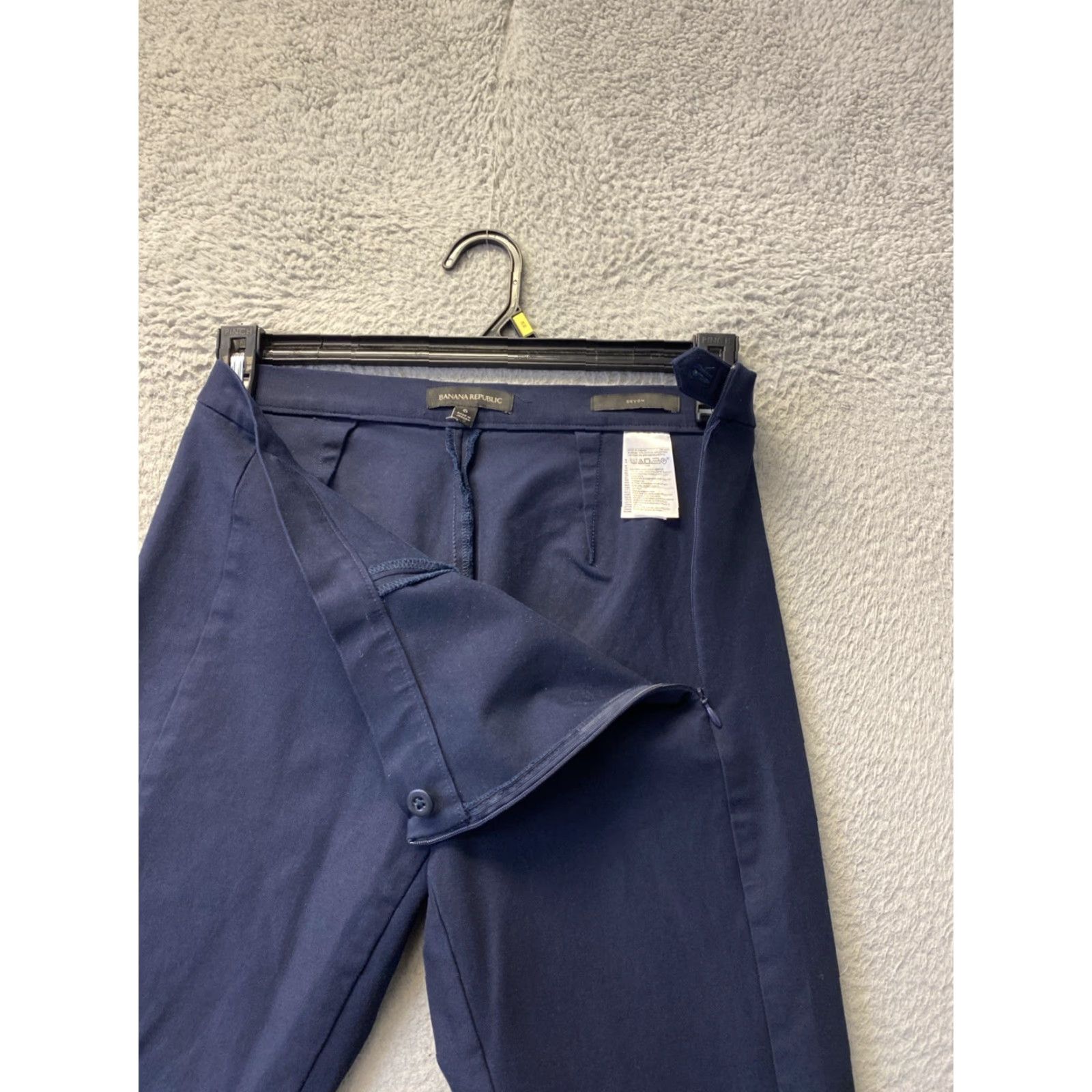 Banana Republic Banana Republic Devon Pants Women 6 Navy High Rise Office Career Dress Pants City Preppy Womens Size 28" / US 6 / IT 42 - 6 Thumbnail