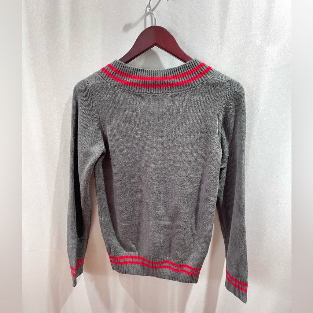 Disney Disney Grey Mickey Mouse Varsity Striped V Neck Sweater XS Size XS / US 0-2 / IT 36-38 - 3 Thumbnail