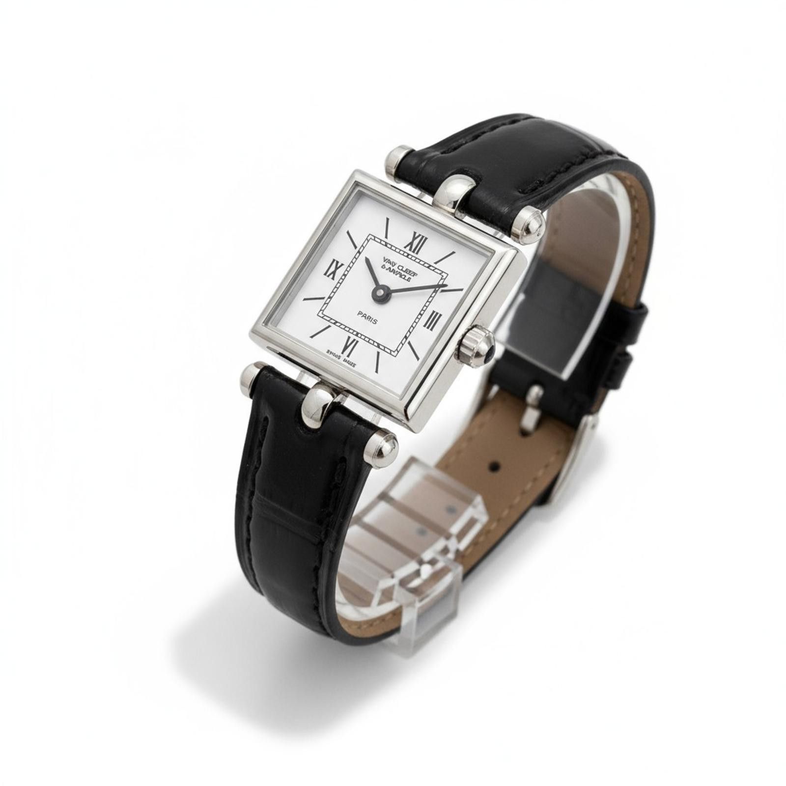 Van Cleef & Arpels Van Cleef & Arpels - Classic Square Dial Wristwatch Croco Size ONE SIZE - 1 Thumbnail