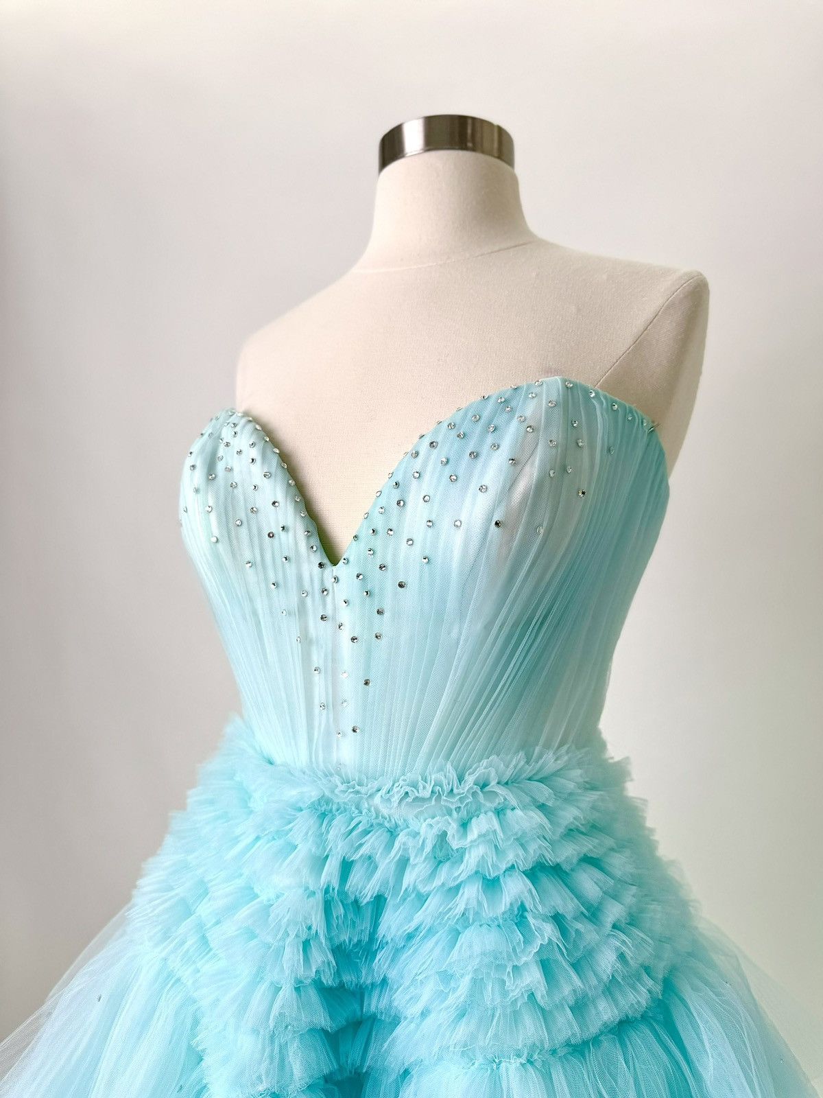 Other Brand New US 8 Anna Augusta Maxi Aqua Evening Dress Size M / US 6-8 / IT 42-44 - 3 Thumbnail
