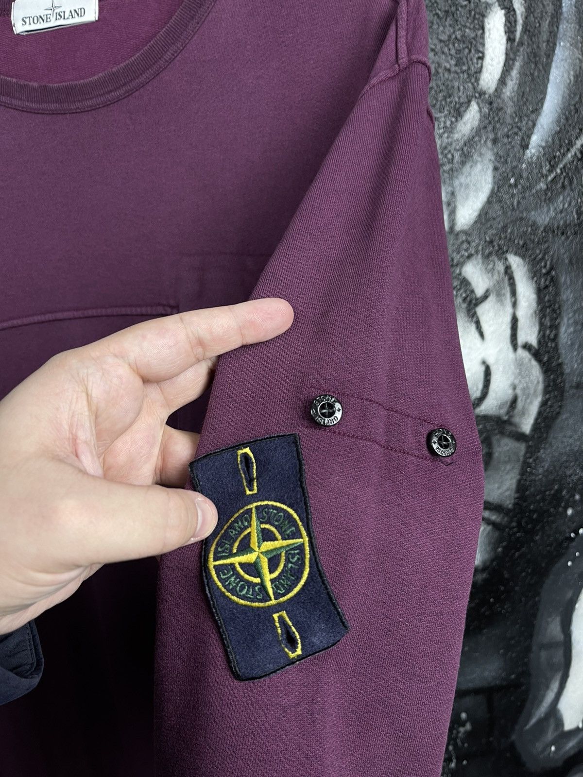 Stone Island Stone Island Purple Crewneck Pocket Sweatshirt Mens Size 3XL Size US XXL / EU 58 / 5 - 6 Thumbnail
